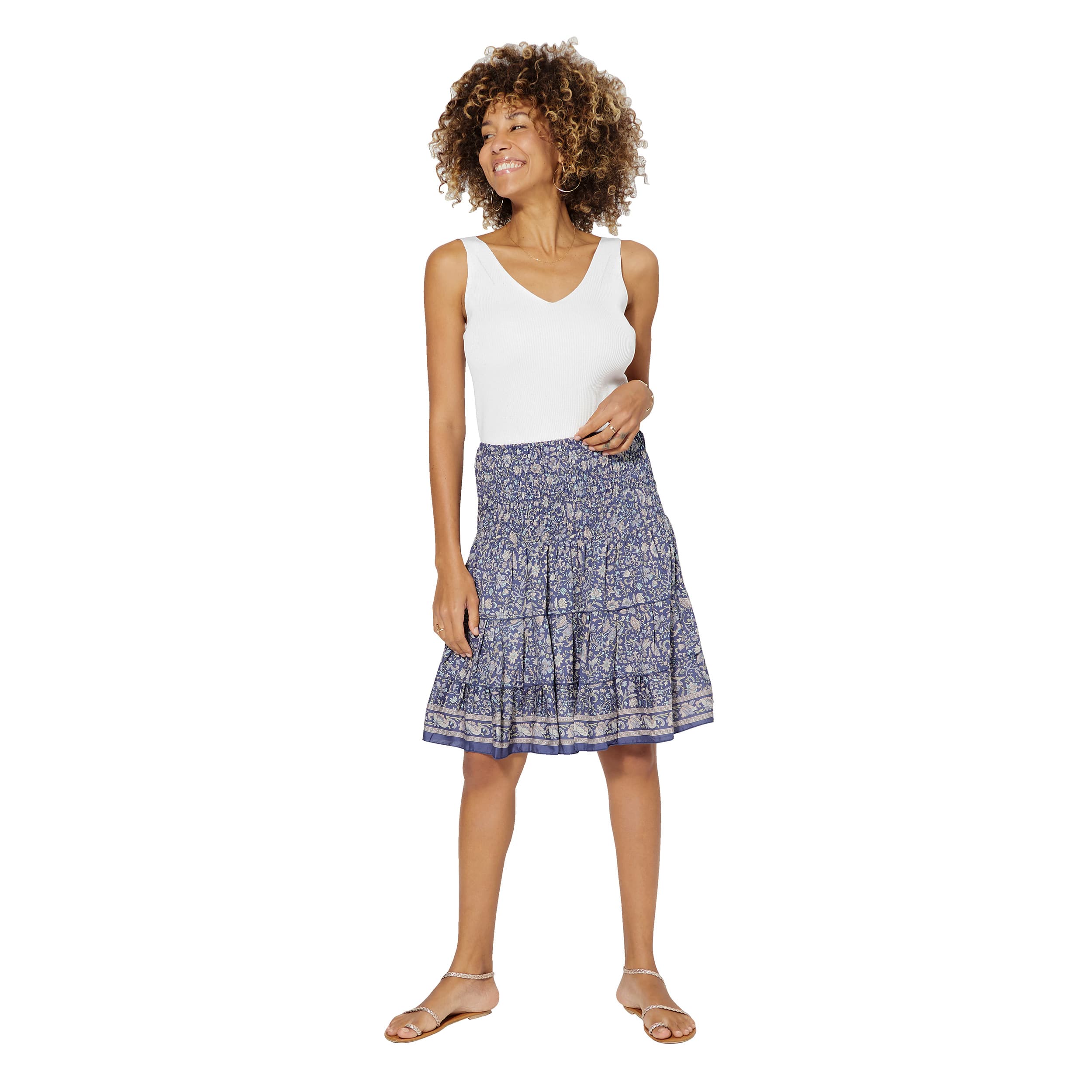 Jupe été courte Allegra - 100% polyester - Akoustik Online