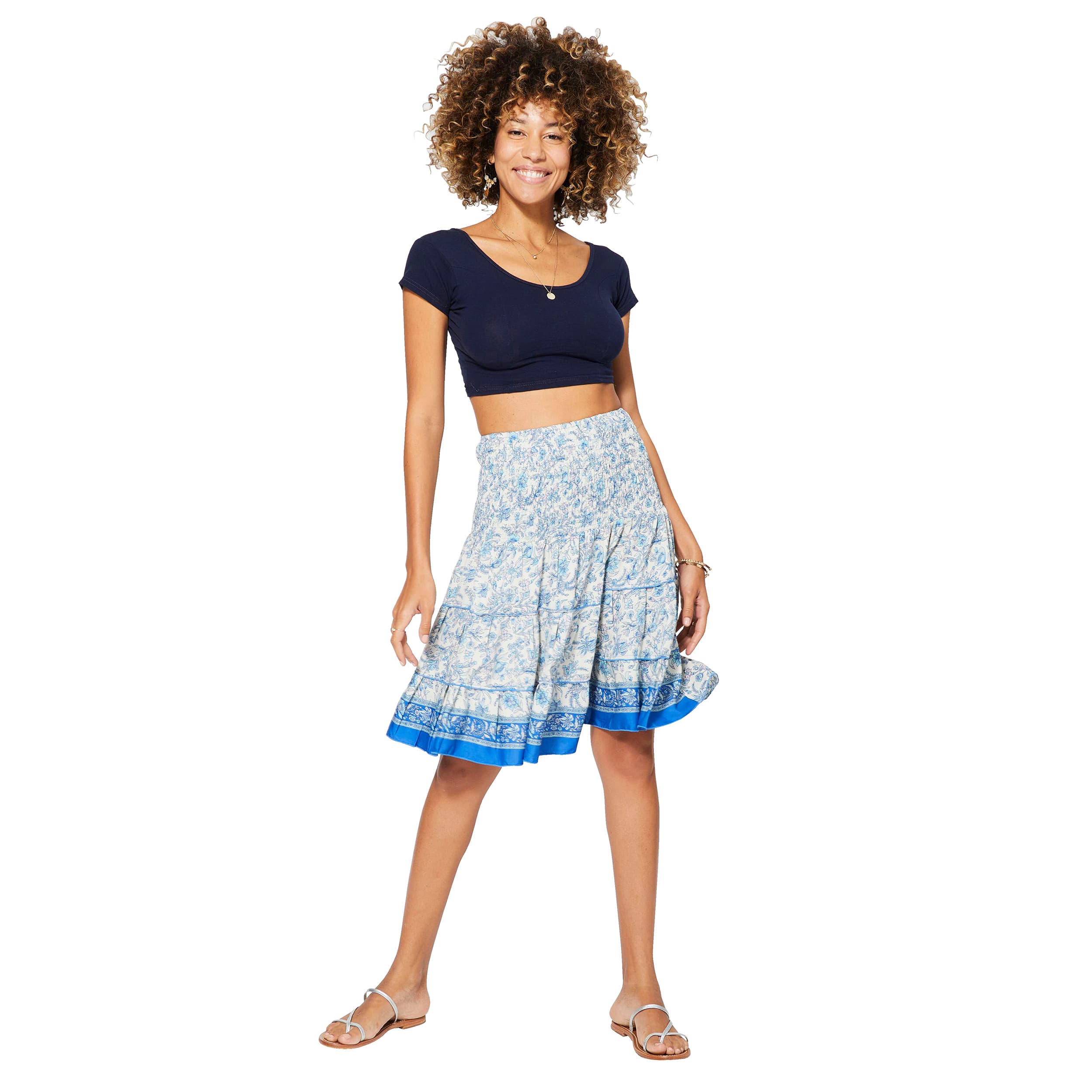 Jupe été courte Anacletus - 100% polyester - Akoustik Online