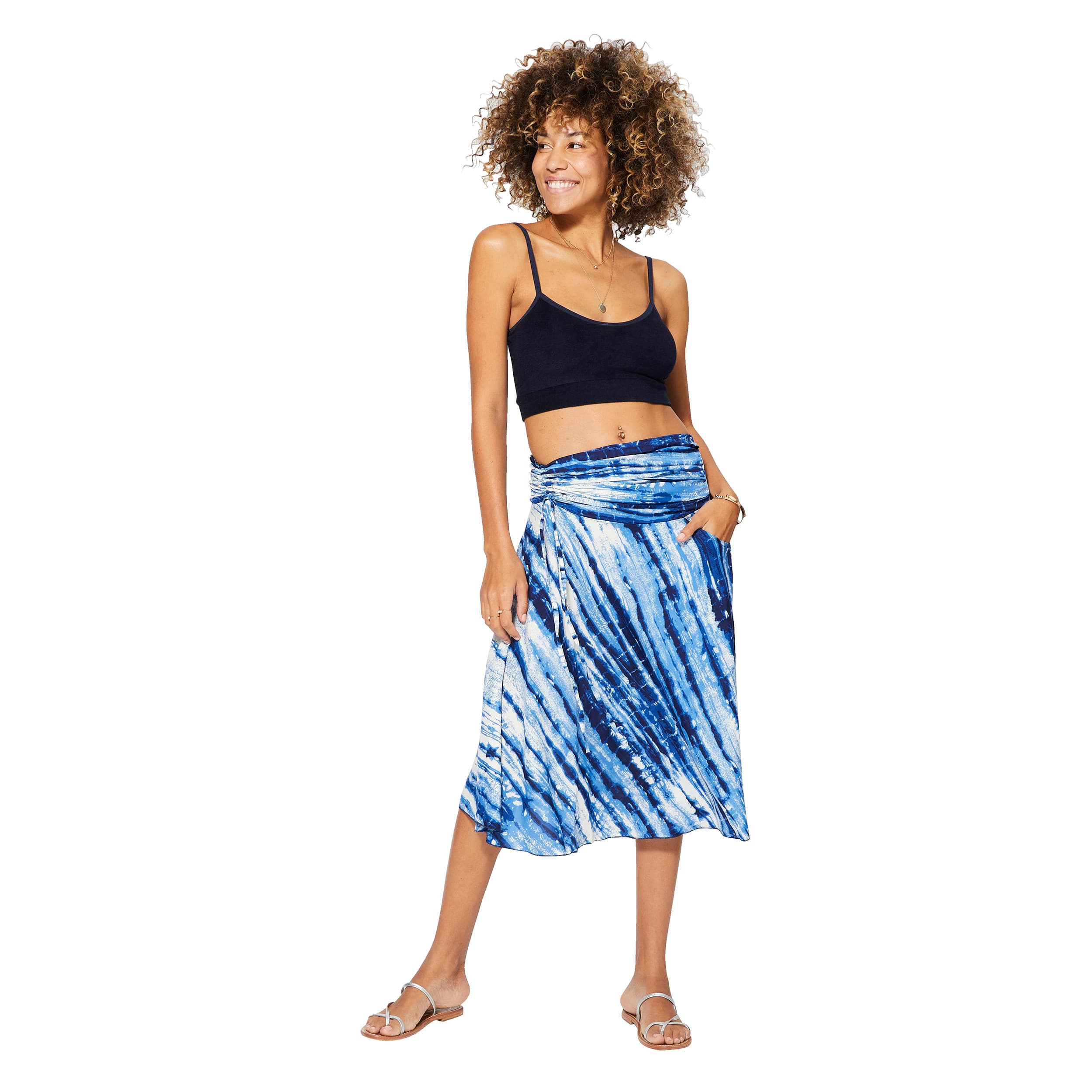 Jupe été mi-longue Anahita - 100% polyester - Akoustik Online