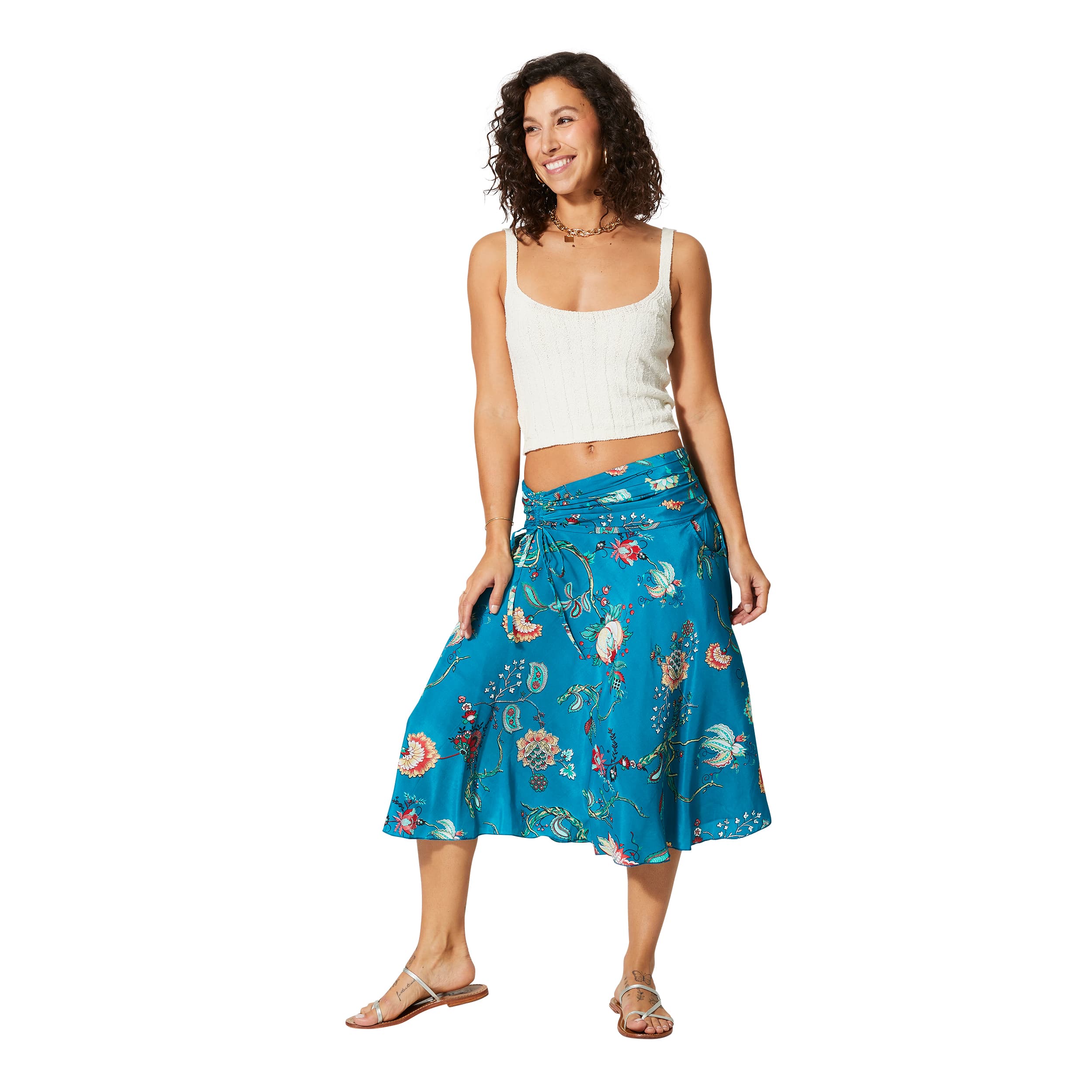 Jupe été mi-longue Jamin - 100% polyester - Akoustik Online