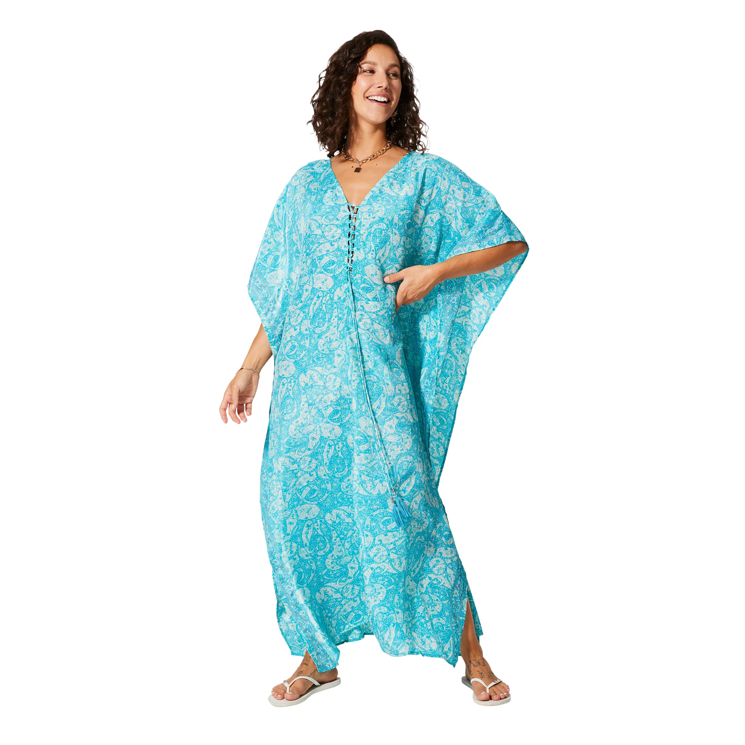 Kaftan été long manches 3/4 Icarus - 100% polyester - Akoustik Online