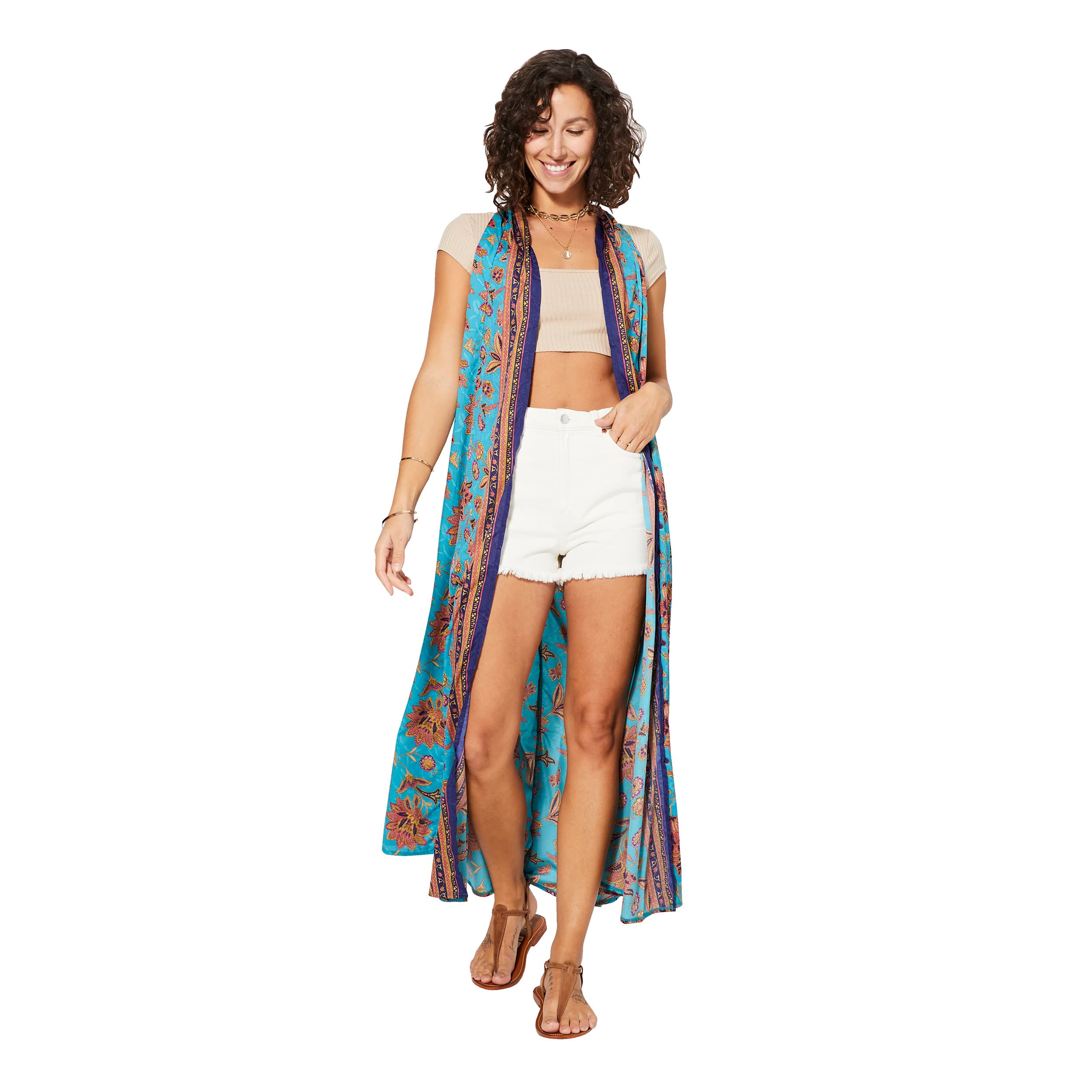 Kimono été long sans manches Kimono - 100% polyester - Akoustik Online