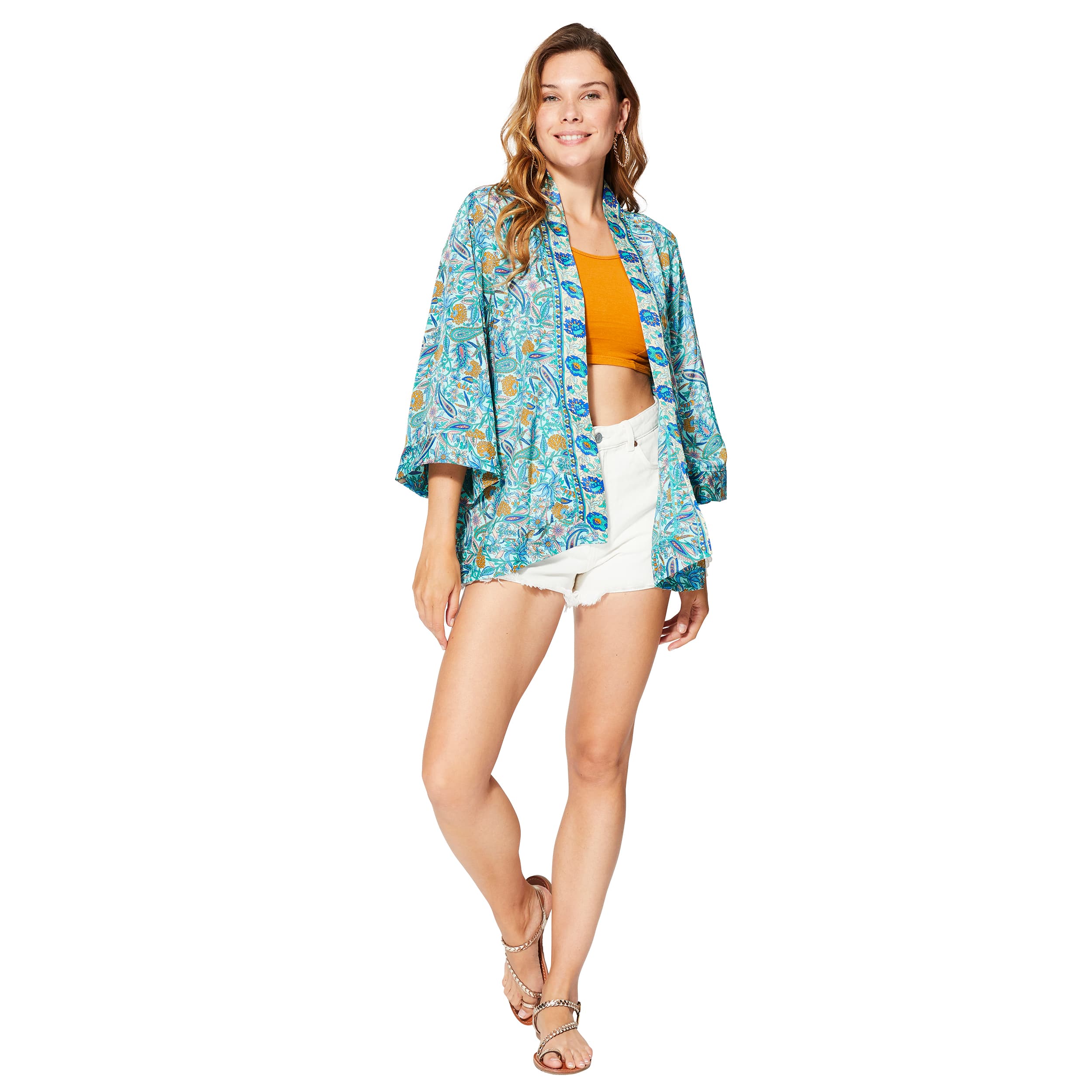 Kimono été court manches 3/4 Elisabeth - Akoustik Online