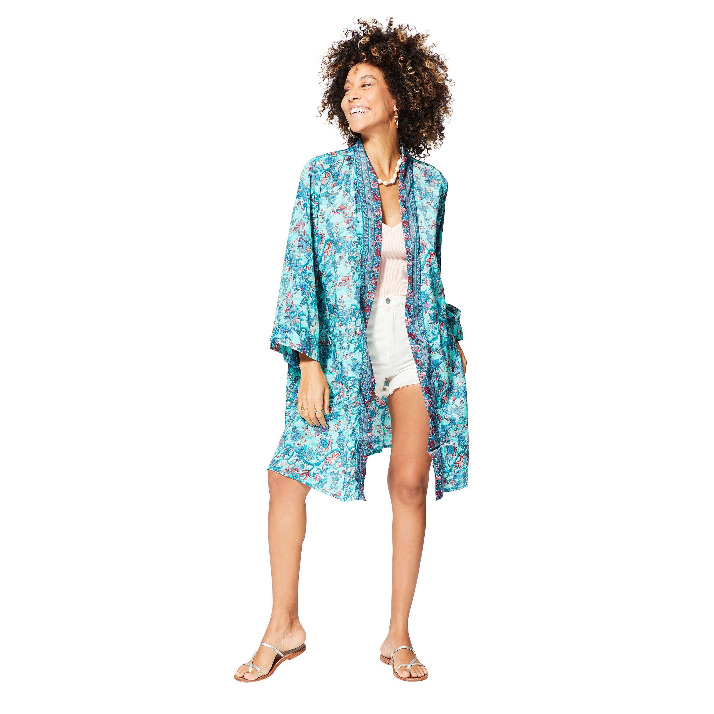 Kimono été mi-long manches 3/4 Yuki - 100% polyester - Akoustik Online