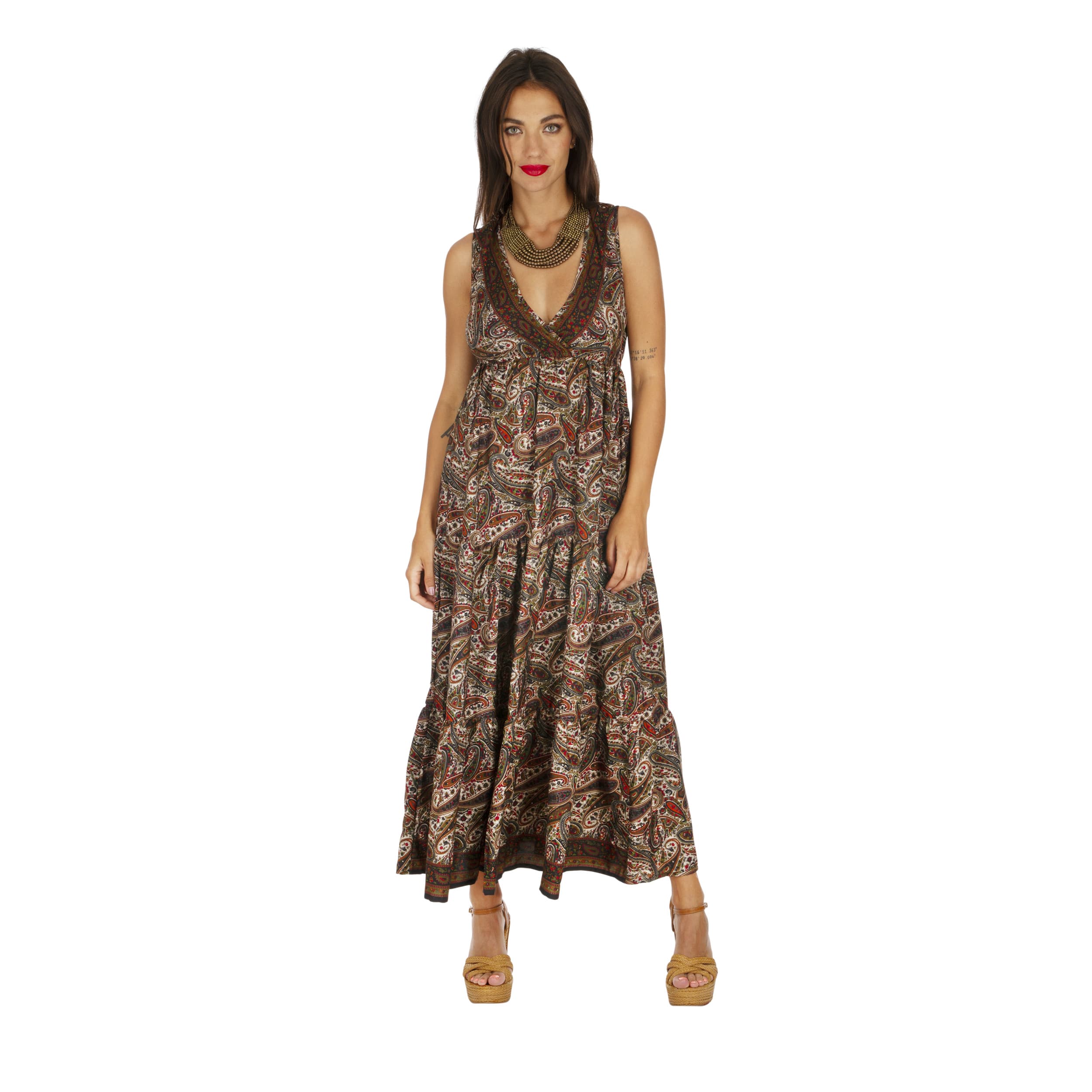 Robe été longue sans manches Ines - 100% polyester - Akoustik Online