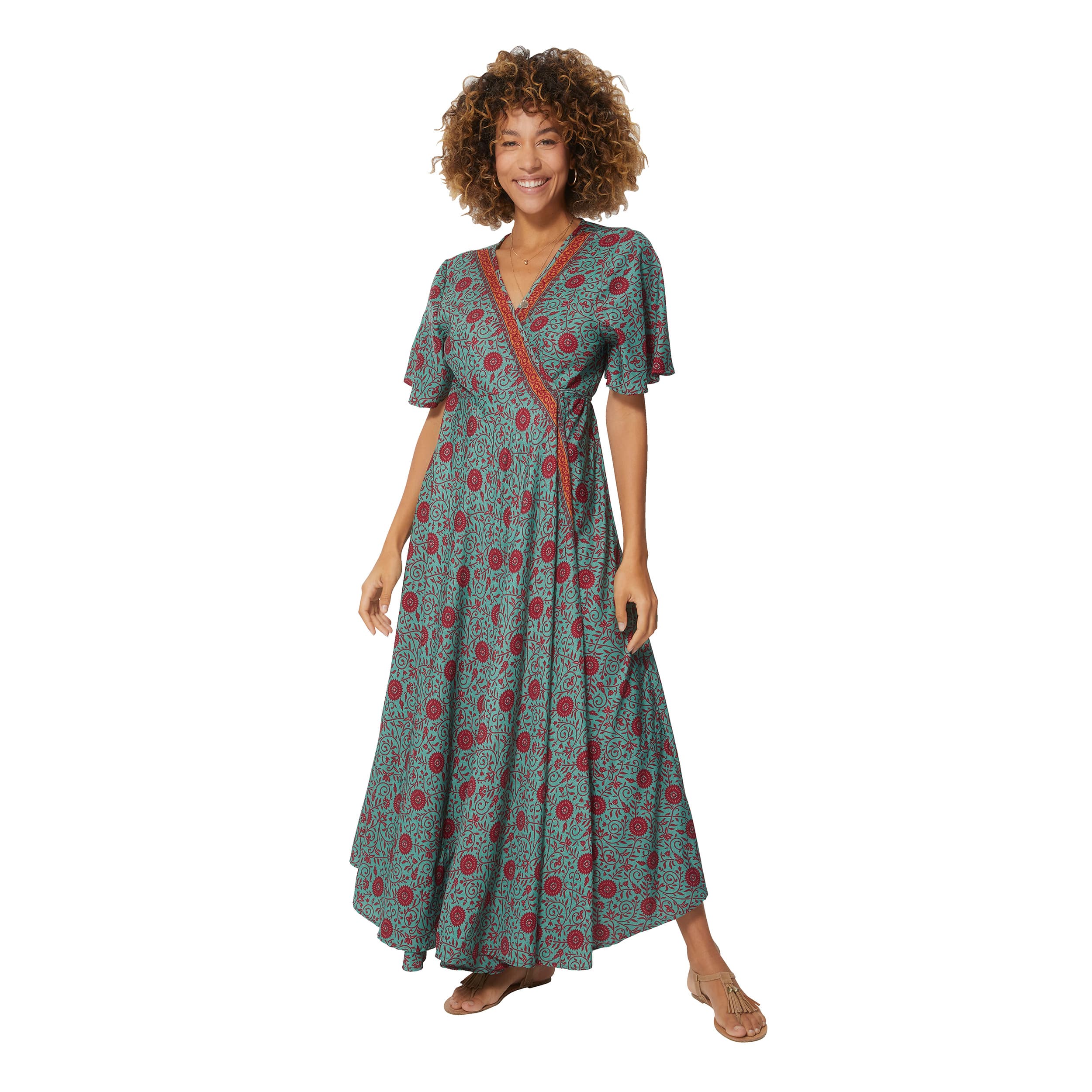 Robe été longue manches courtes Judite - Akoustik Online