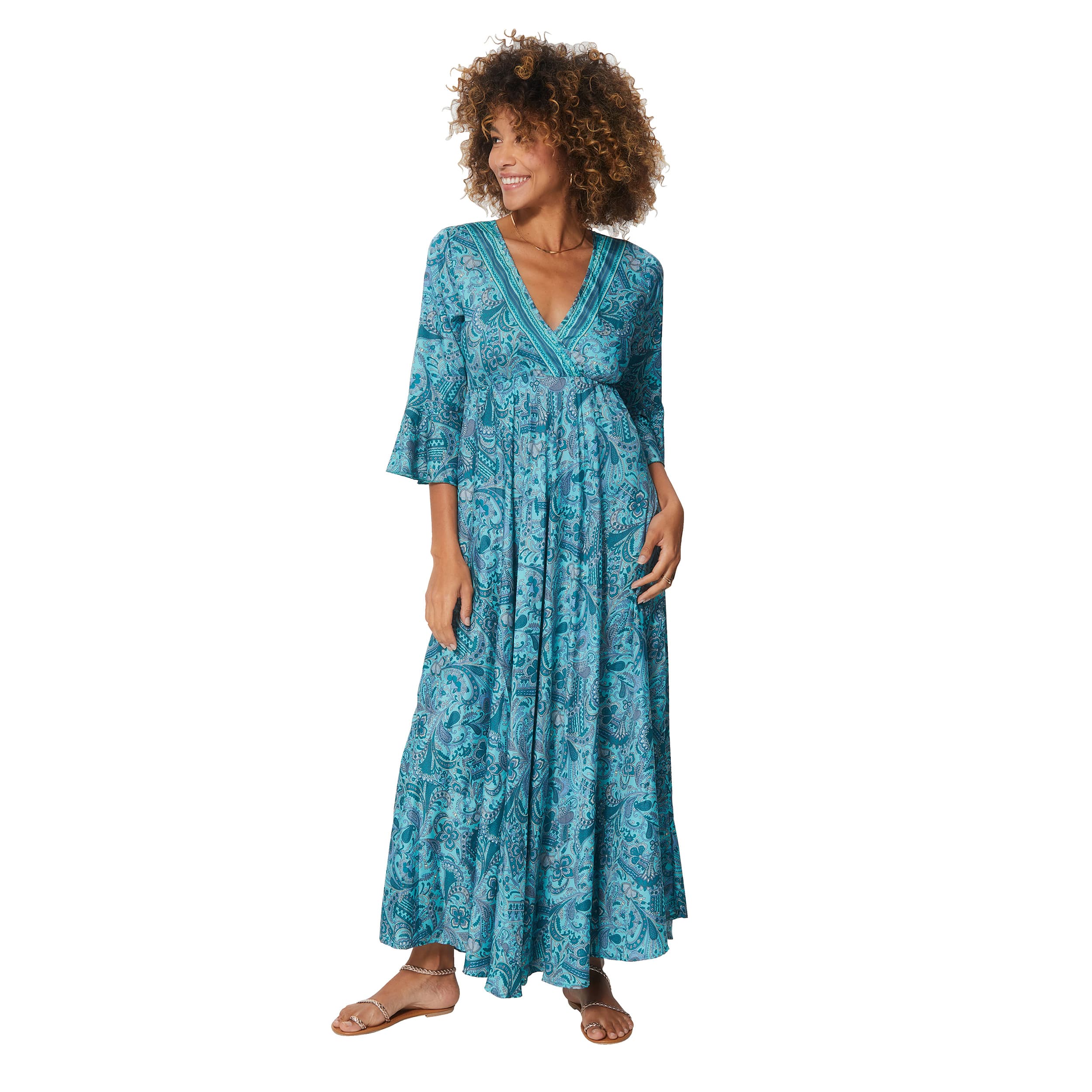 Robe été longue manches 3/4 Séaghdha - Petit Prix ! - Akoustik Online