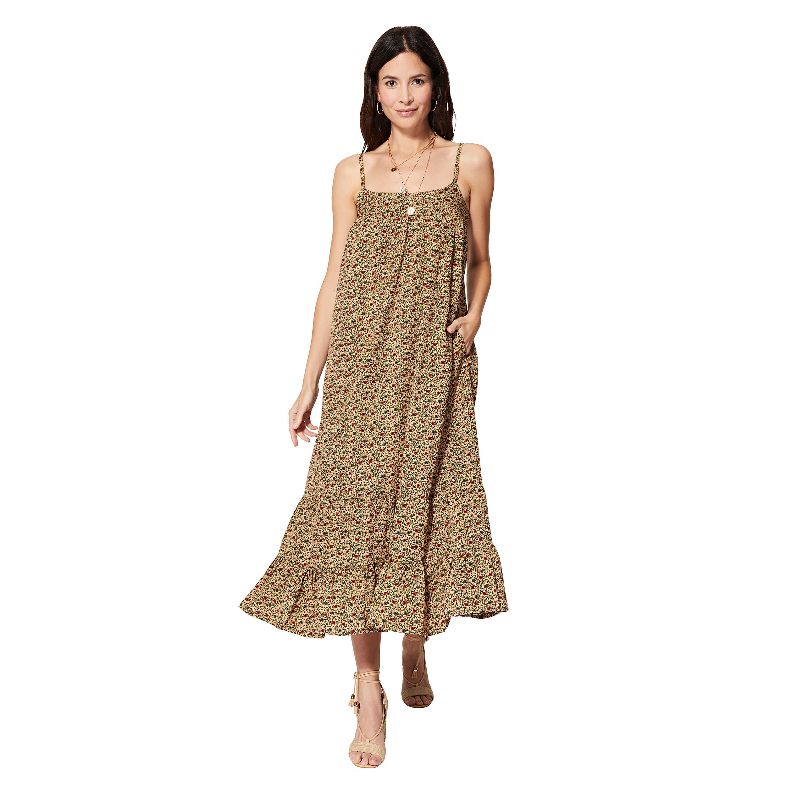 Robe été longue sans manches Jory - 100% polyester - Akoustik Online