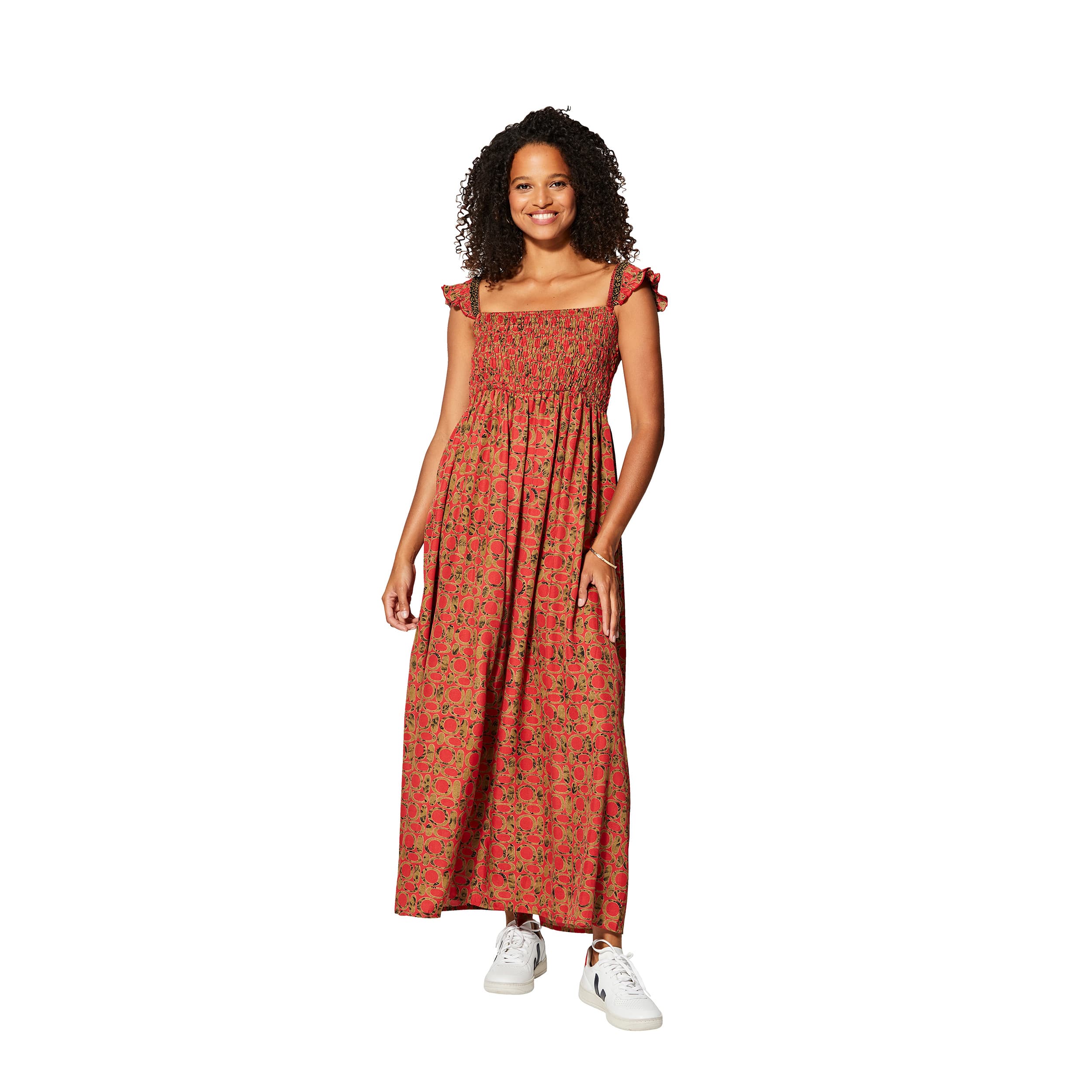 Robe été longue manches courtes Tue - 100% polyester - Akoustik Online
