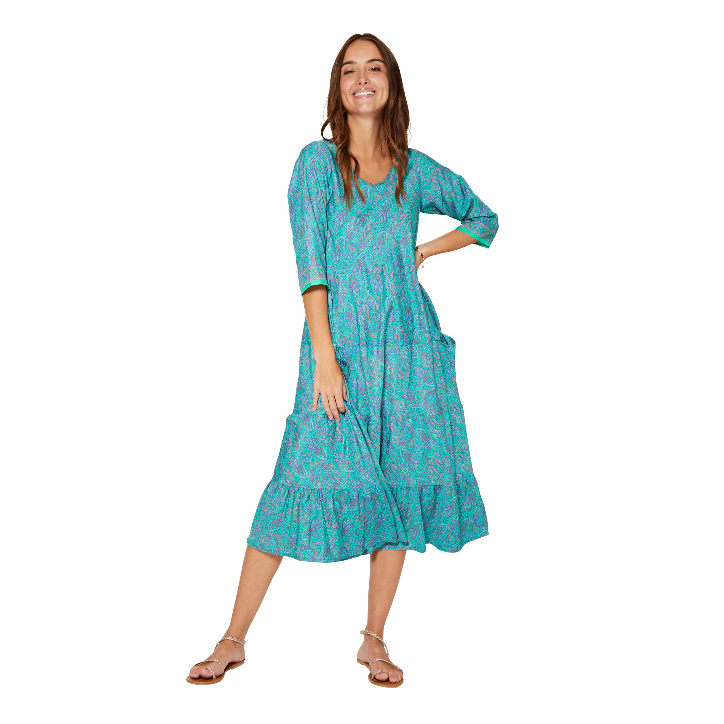 Robe été mi-longue manches 3/4 Mégane - Petit Prix ! - Akoustik Online