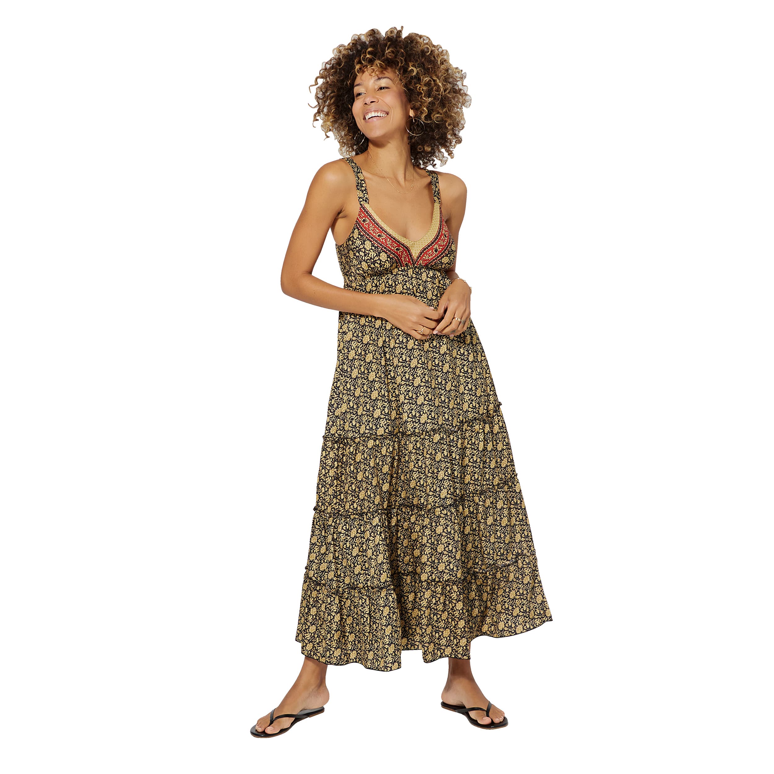 Robe été longue sans manches Ángela - 100% polyester - Akoustik Online
