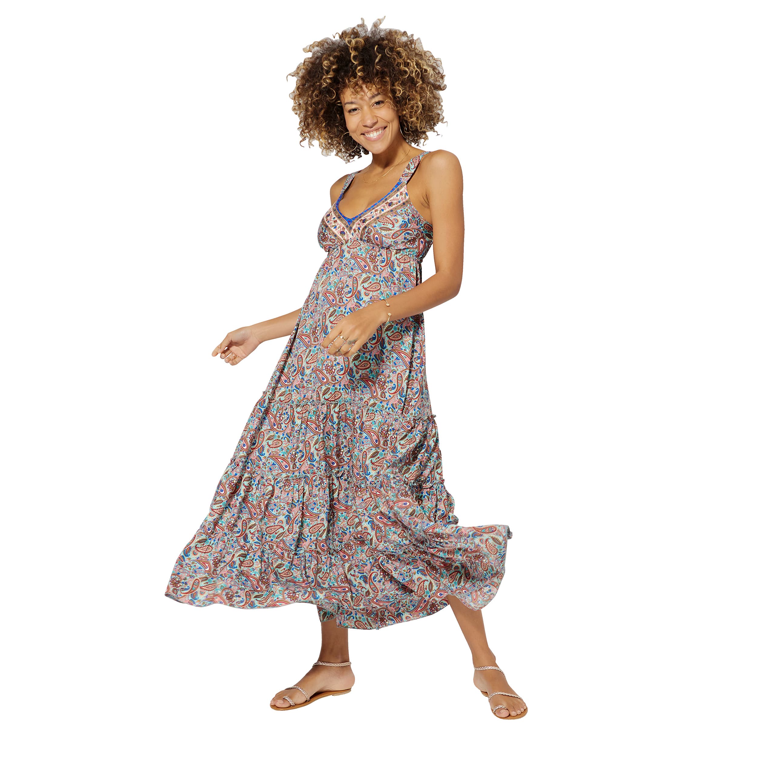 Robe été longue sans manches Angelika - Akoustik Online