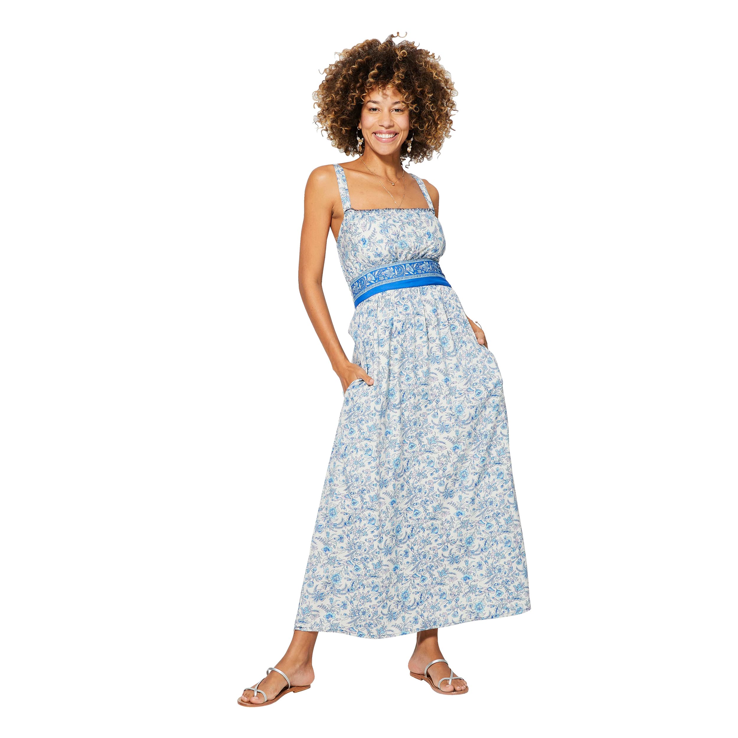 Robe été longue sans manches Galen - 100% polyester - Akoustik Online