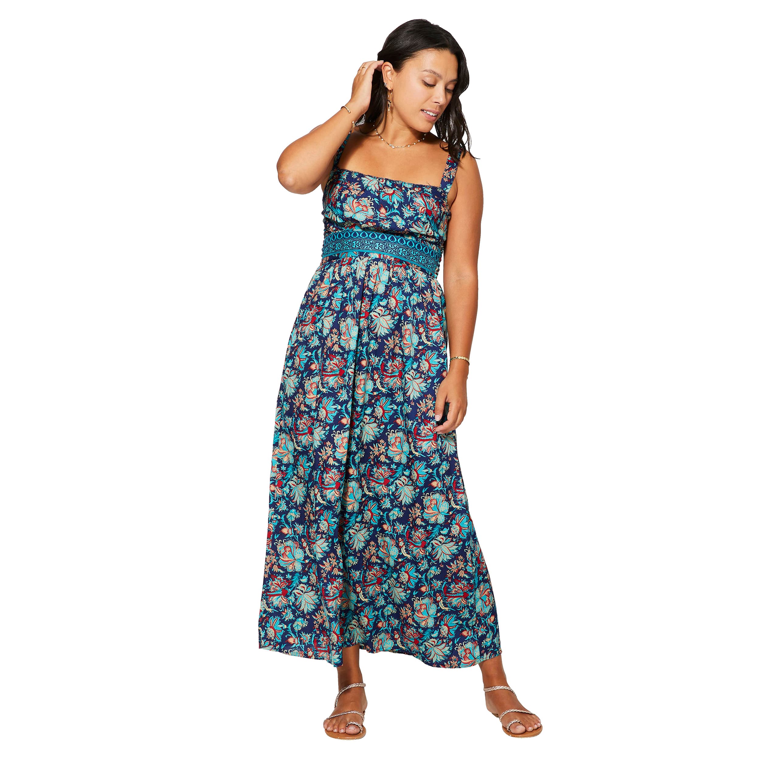 Robe été longue sans manches Angelos - Akoustik Online