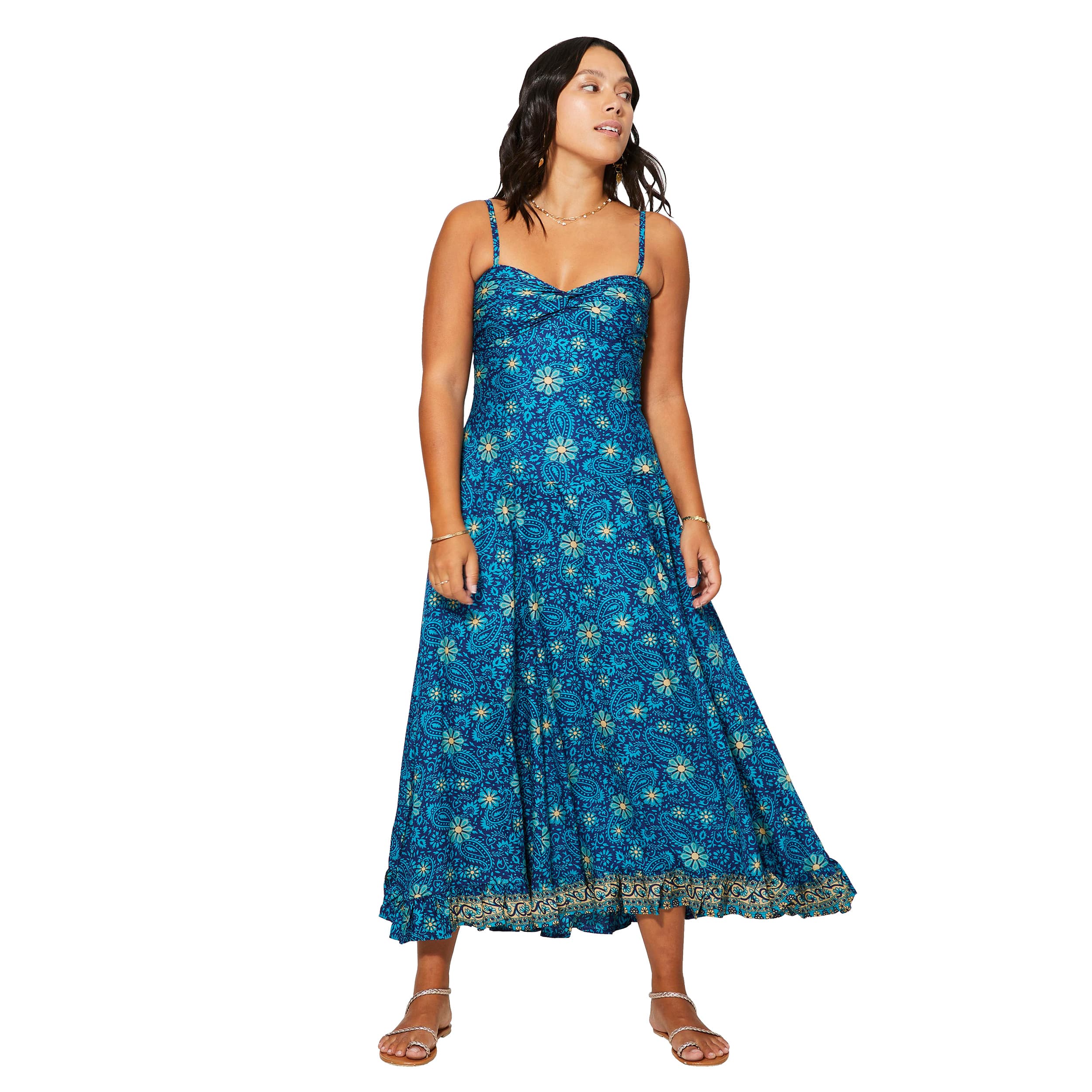 Robe été longue sans manches Vicky - 100% polyester - Akoustik Online