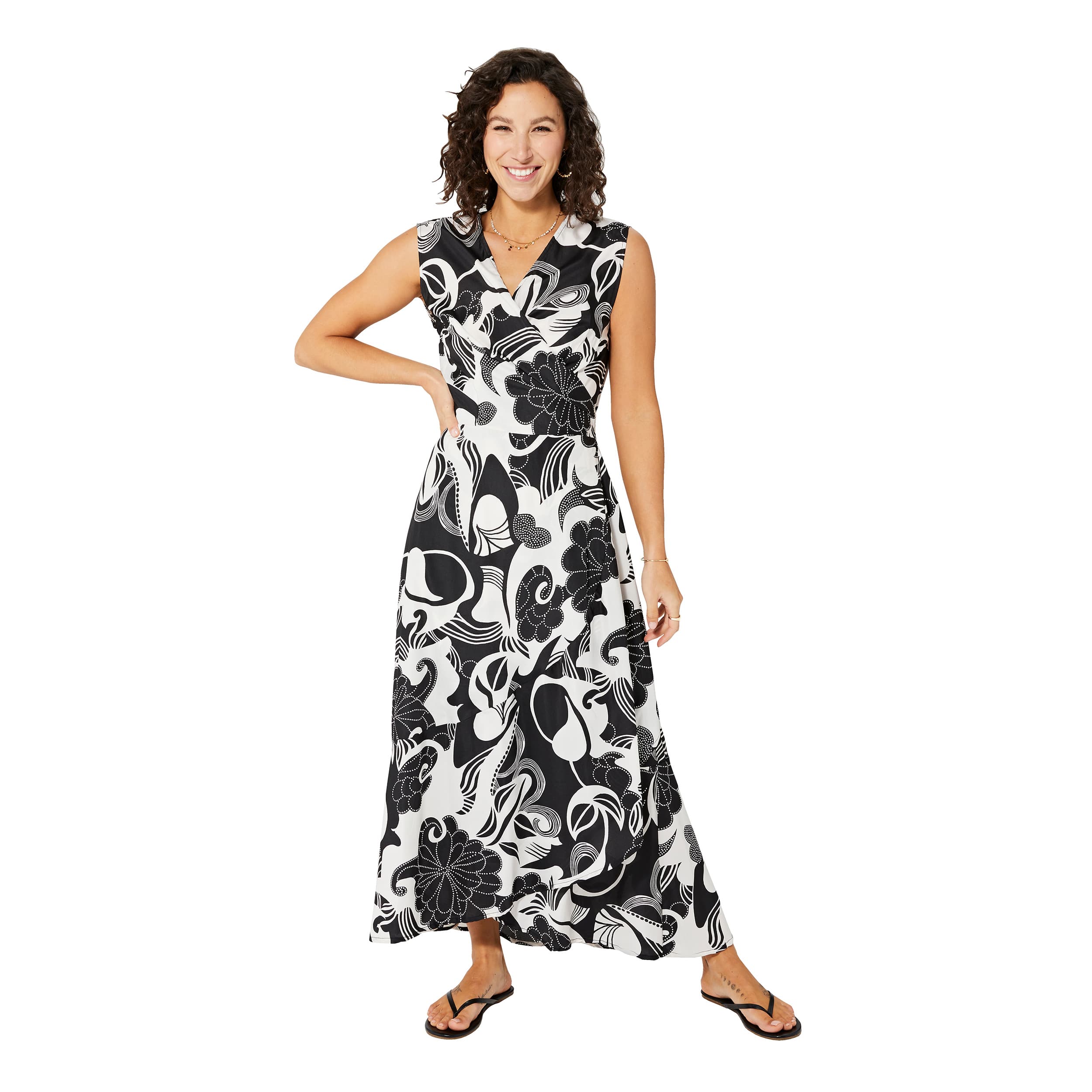 Robe été longue sans manches Gad - 100% polyester - Akoustik Online