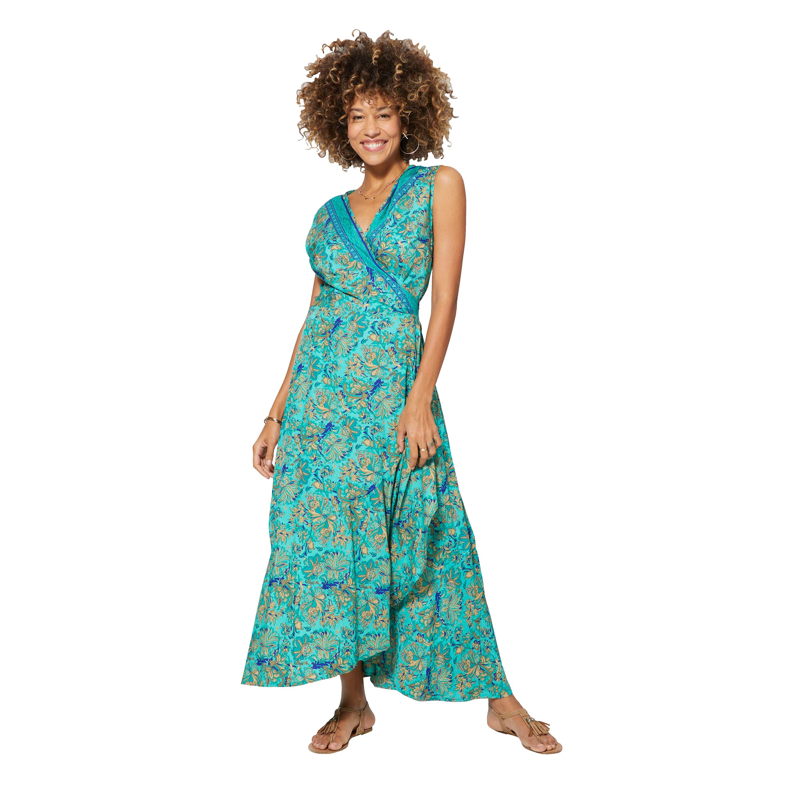 Robe été longue sans manches Baqir - 100% polyester - Akoustik Online