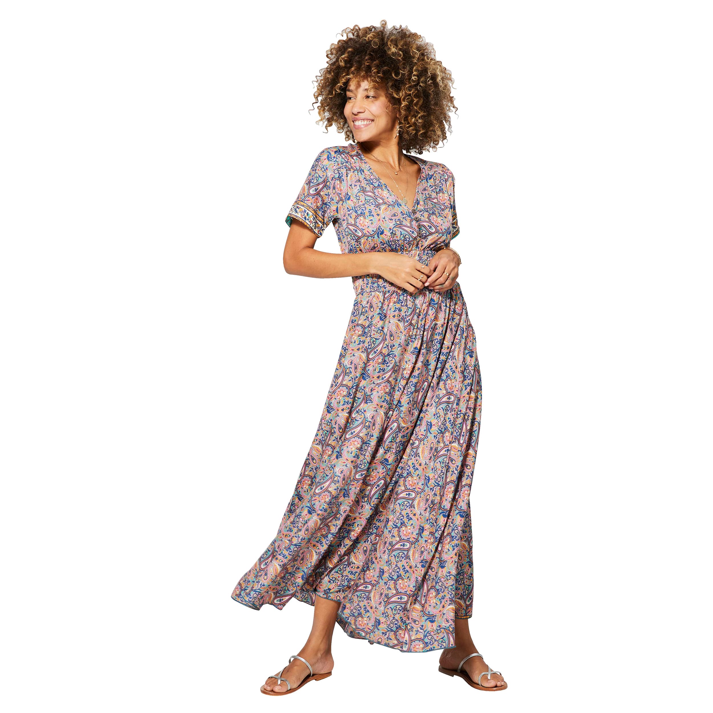 Robe été longue manches courtes Annabelle - Akoustik Online