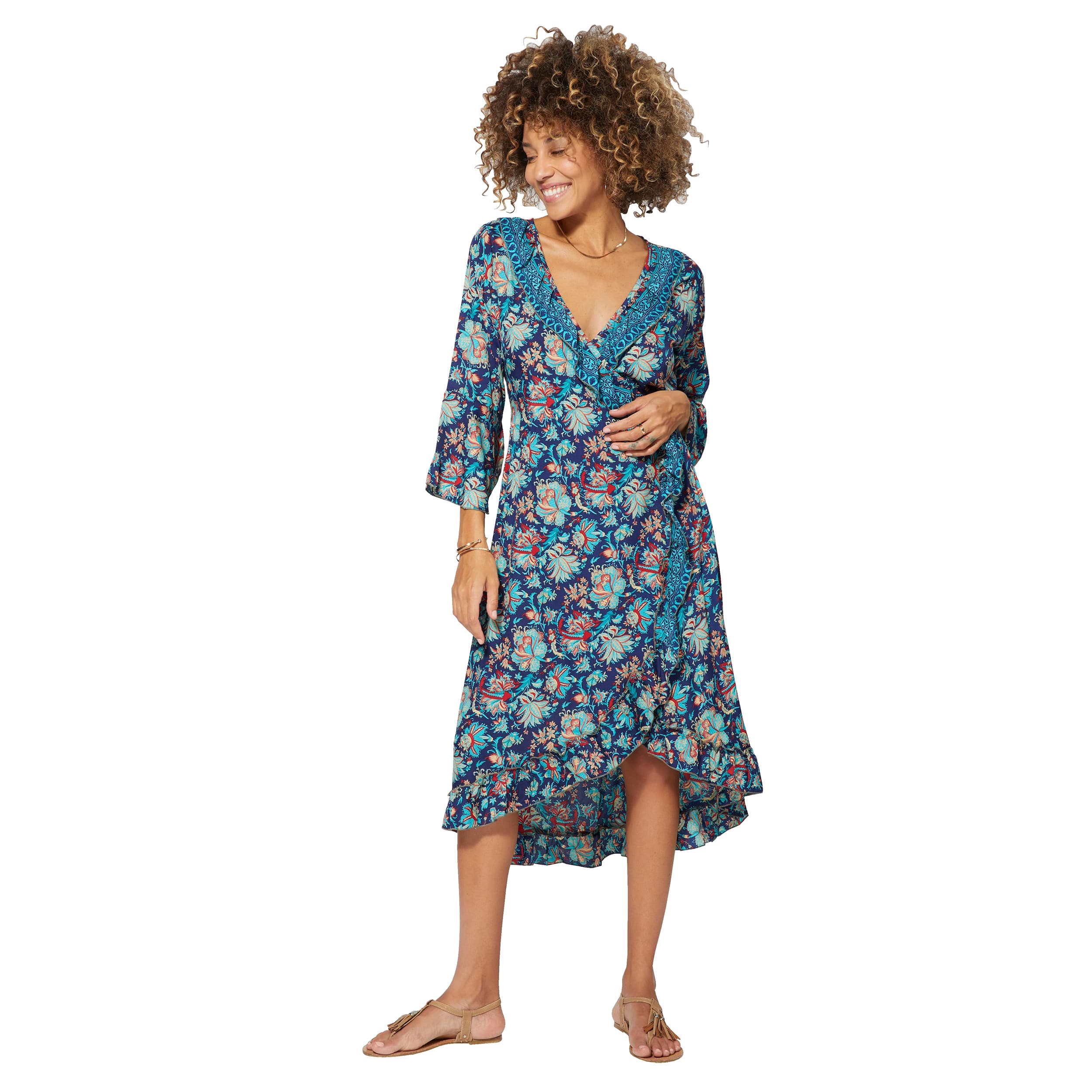 Robe été asymétrique manches 3/4 Cadogan - Akoustik Online