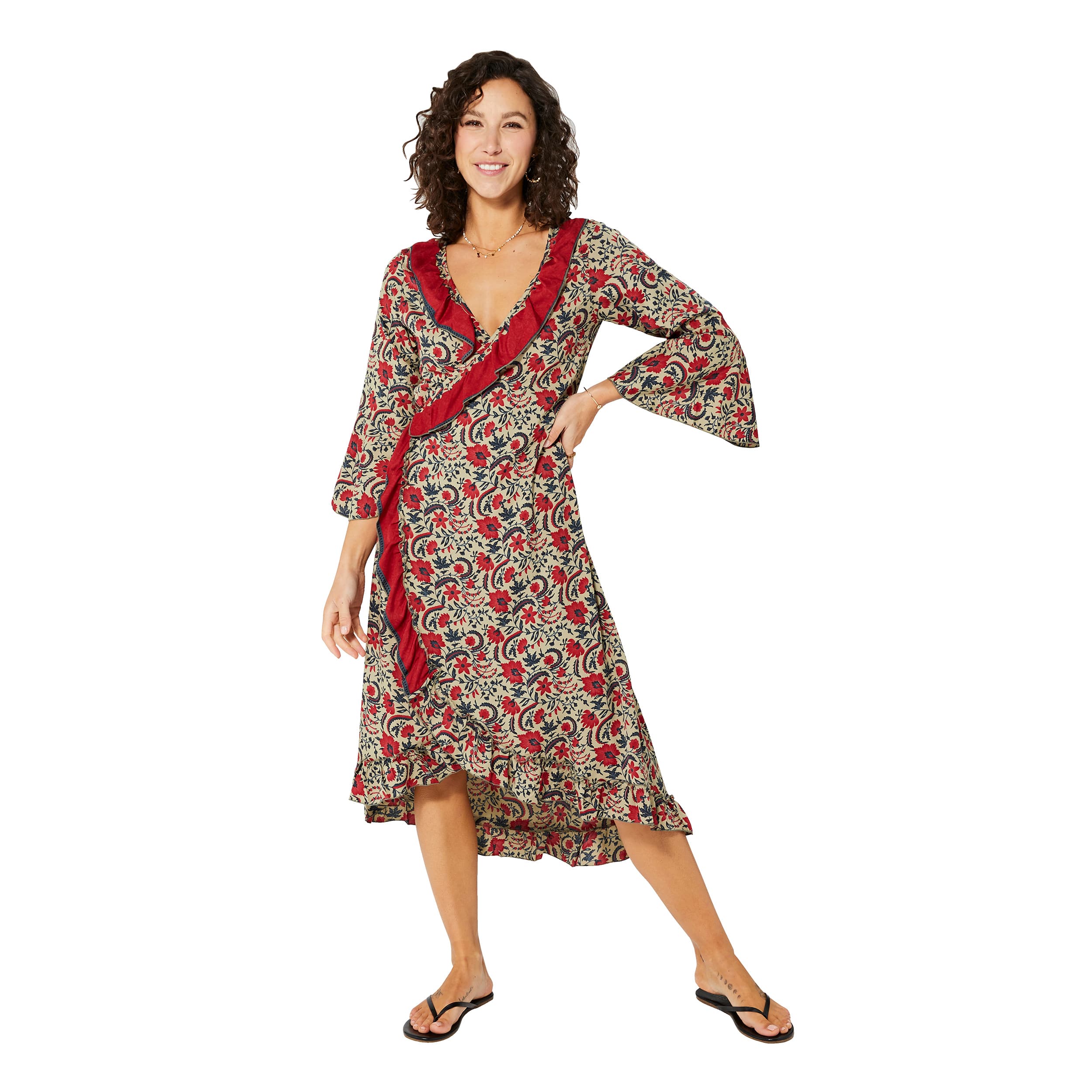 Robe été asymétrique manches 3/4 Annikki - Akoustik Online