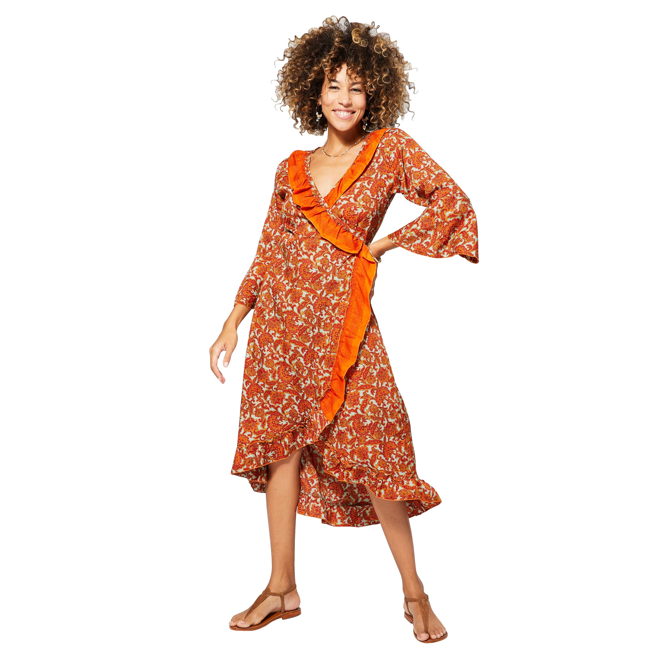 Robe été asymétrique manches 3/4 Anunciata - Akoustik Online