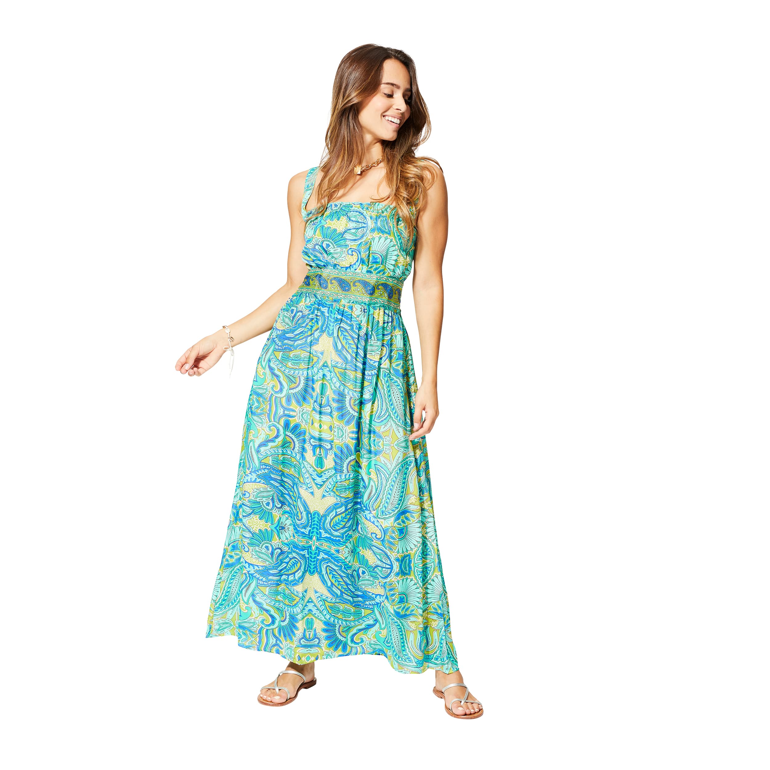 Robe été longue sans manches Sango - 100% polyester - Akoustik Online
