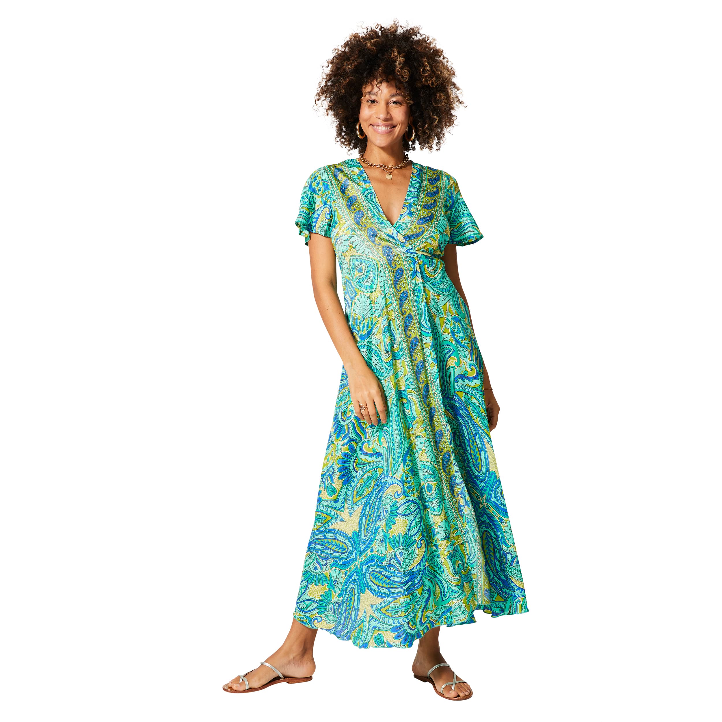 Robe été longue manches courtes Monica - Akoustik Online