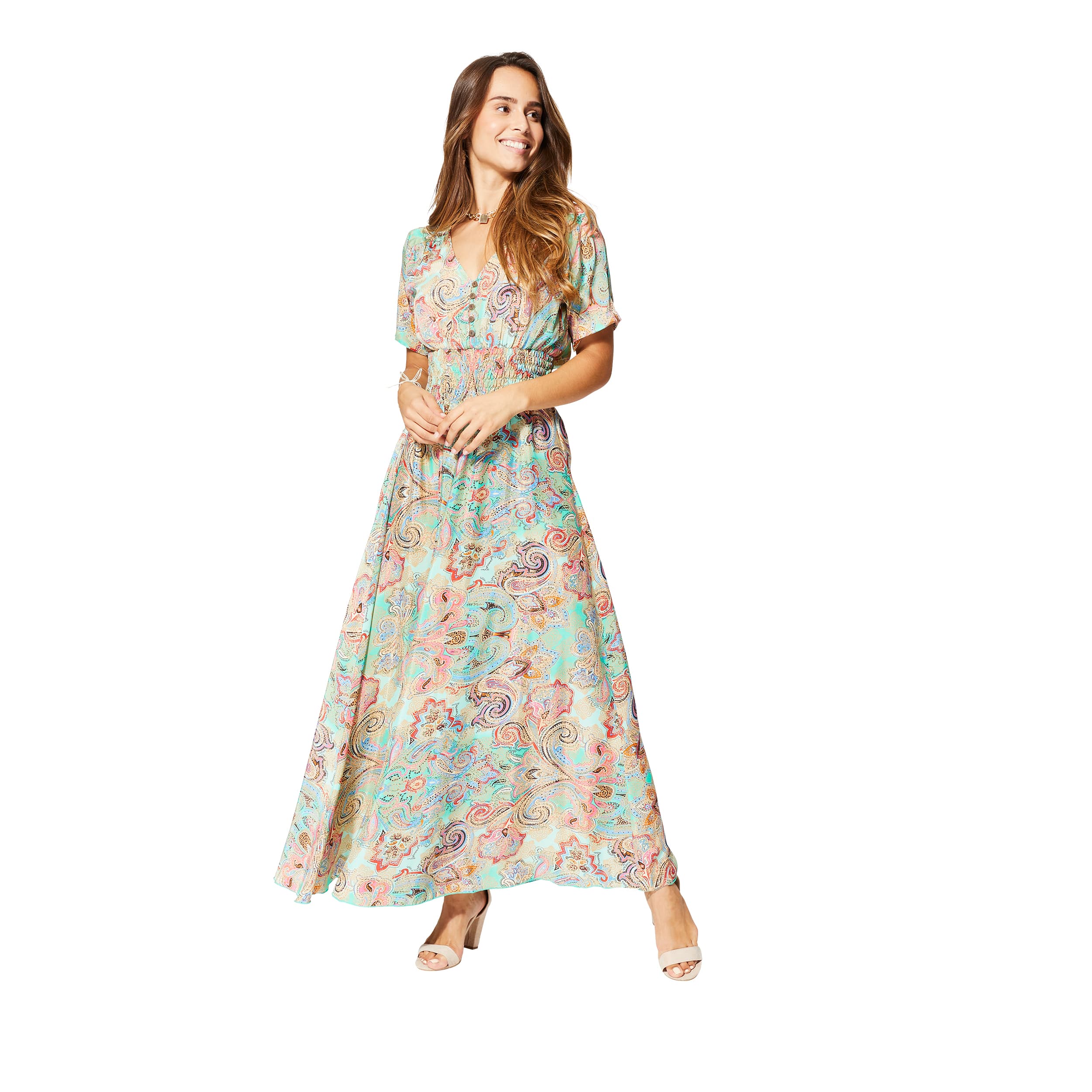 Robe été longue manches courtes Nola - Akoustik Online