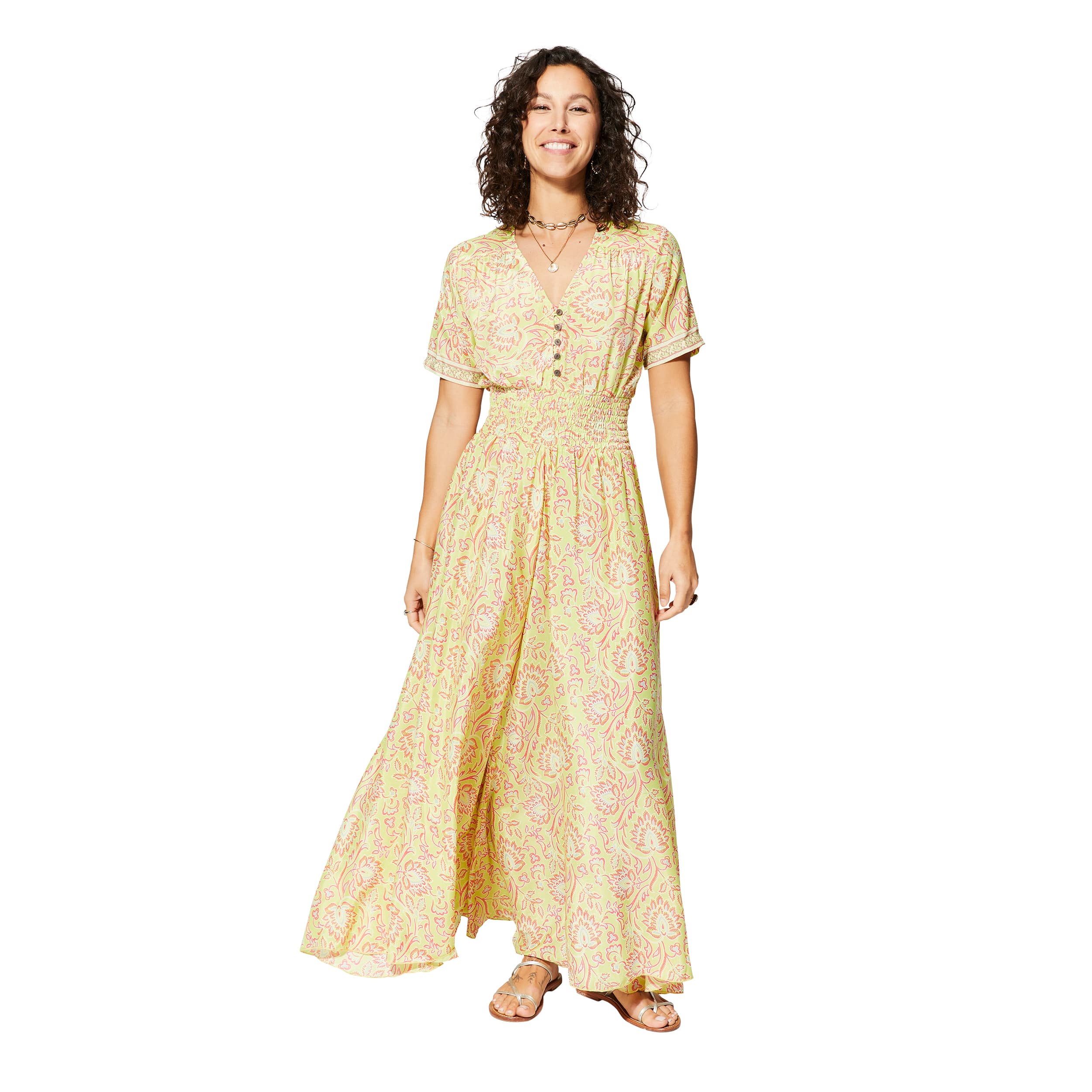 Robe été longue manches courtes Chevonne - Akoustik Online