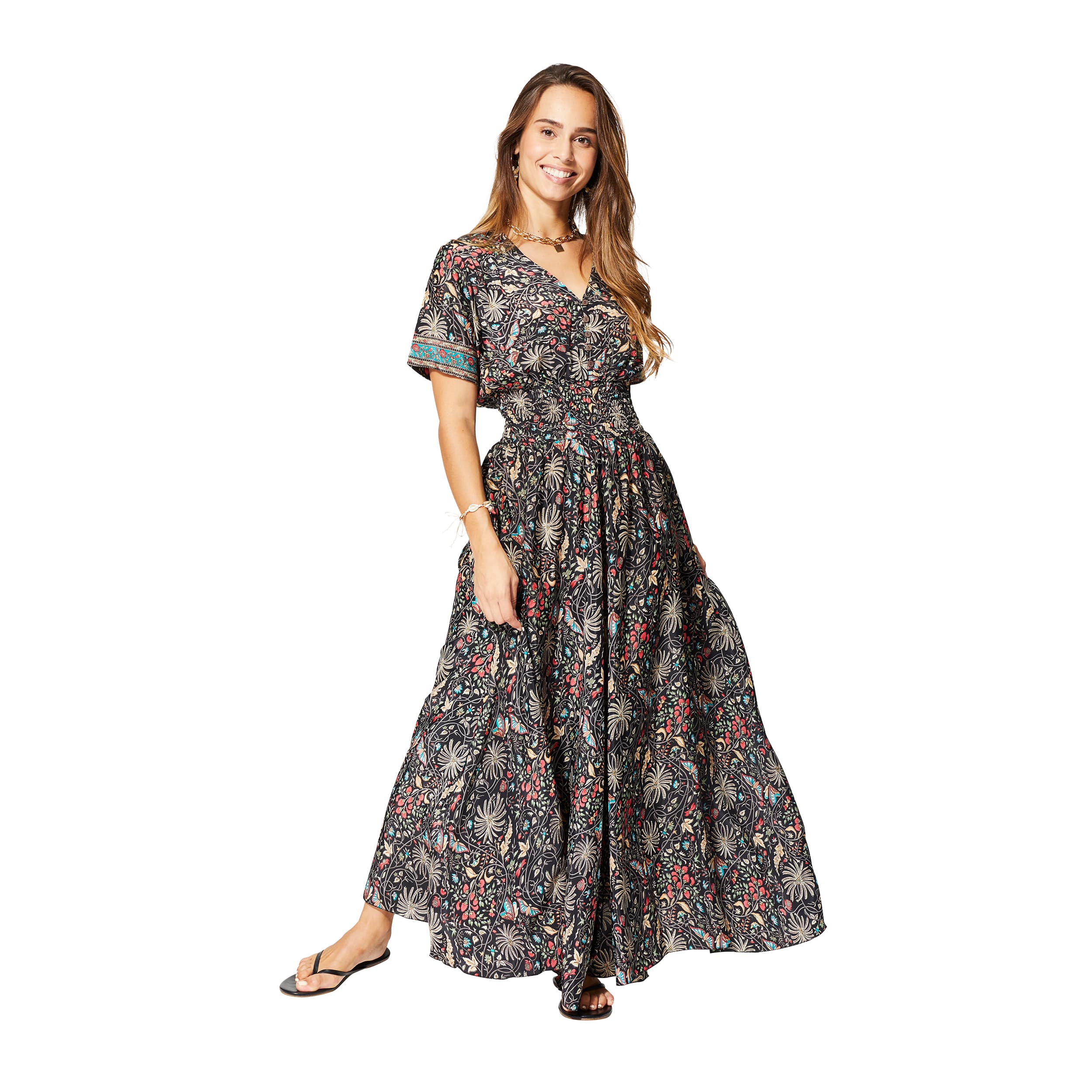 Robe été longue manches courtes Ágota - Akoustik Online
