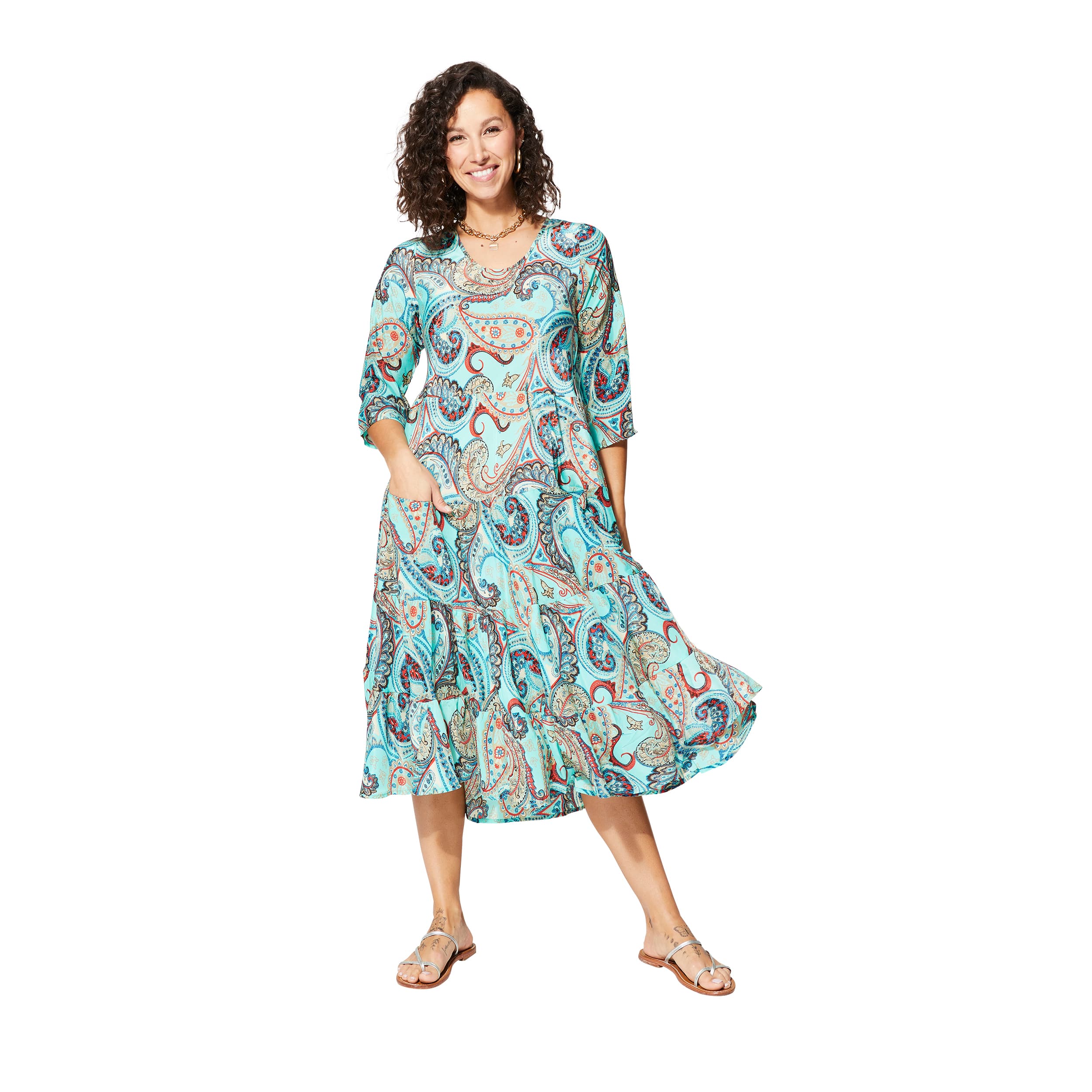 Robe été mi-longue manches 3/4 Franck - Akoustik Online