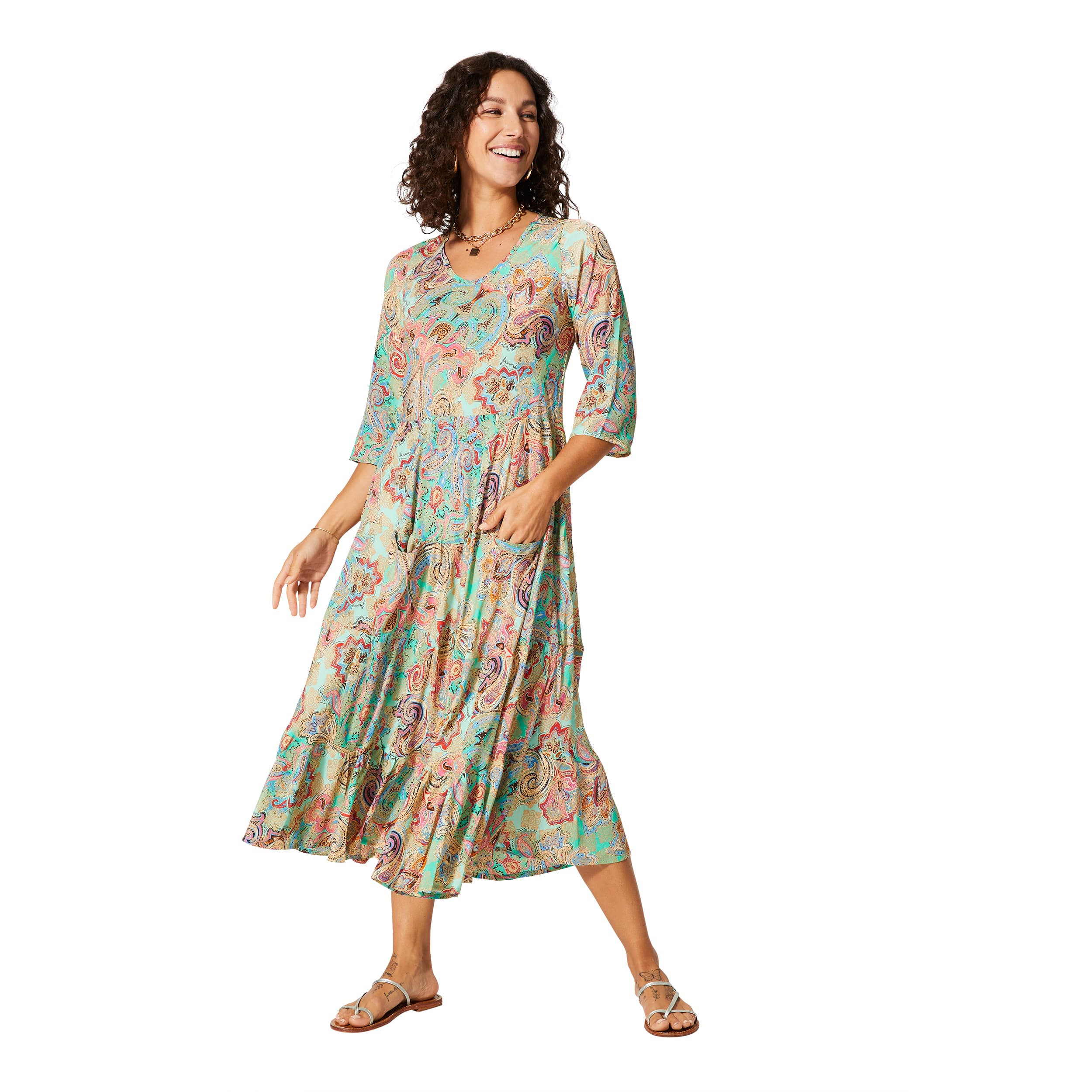 Robe été mi-longue manches 3/4 Adamo - Akoustik Online