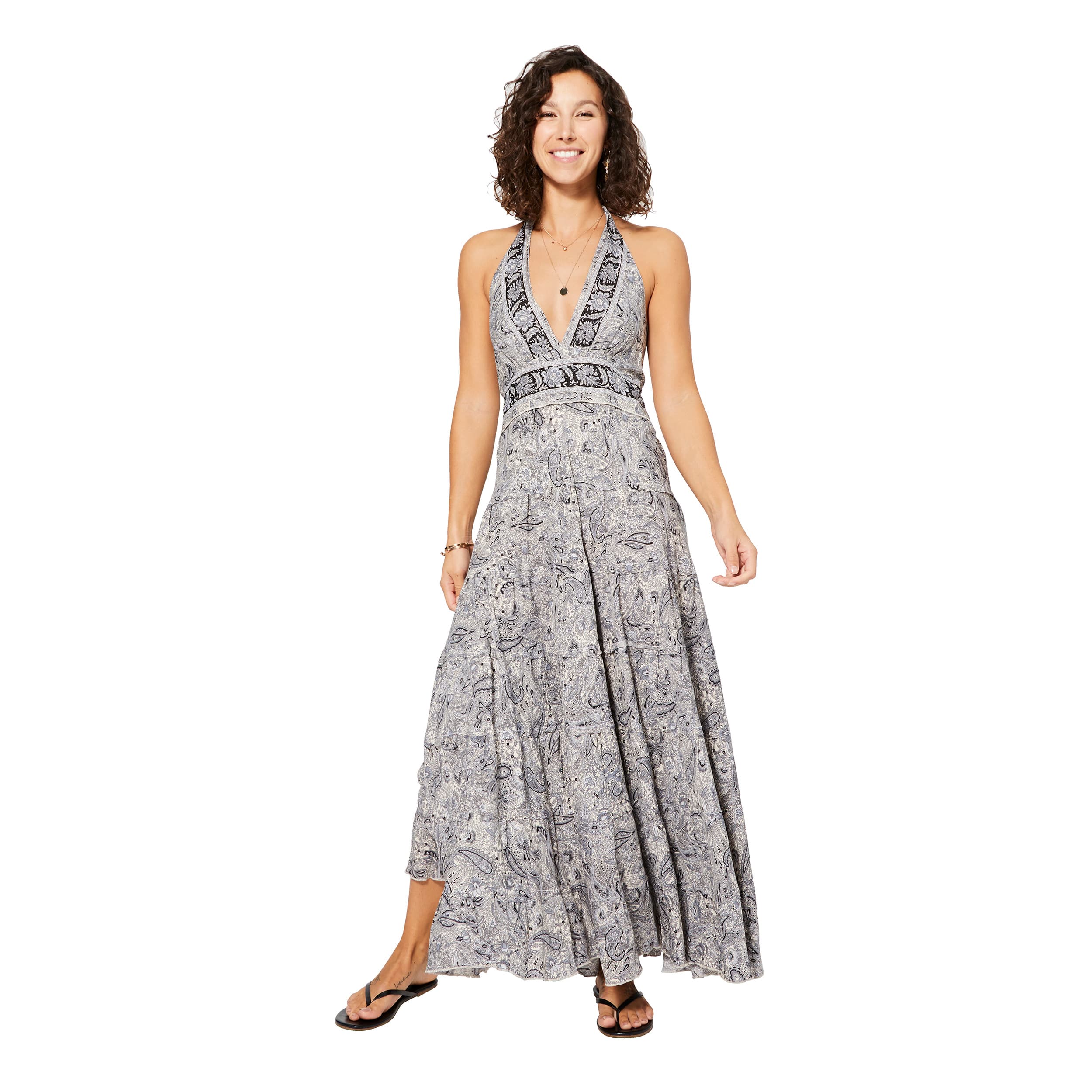 Robe été longue sans manches Atara - 100% polyester - Akoustik Online
