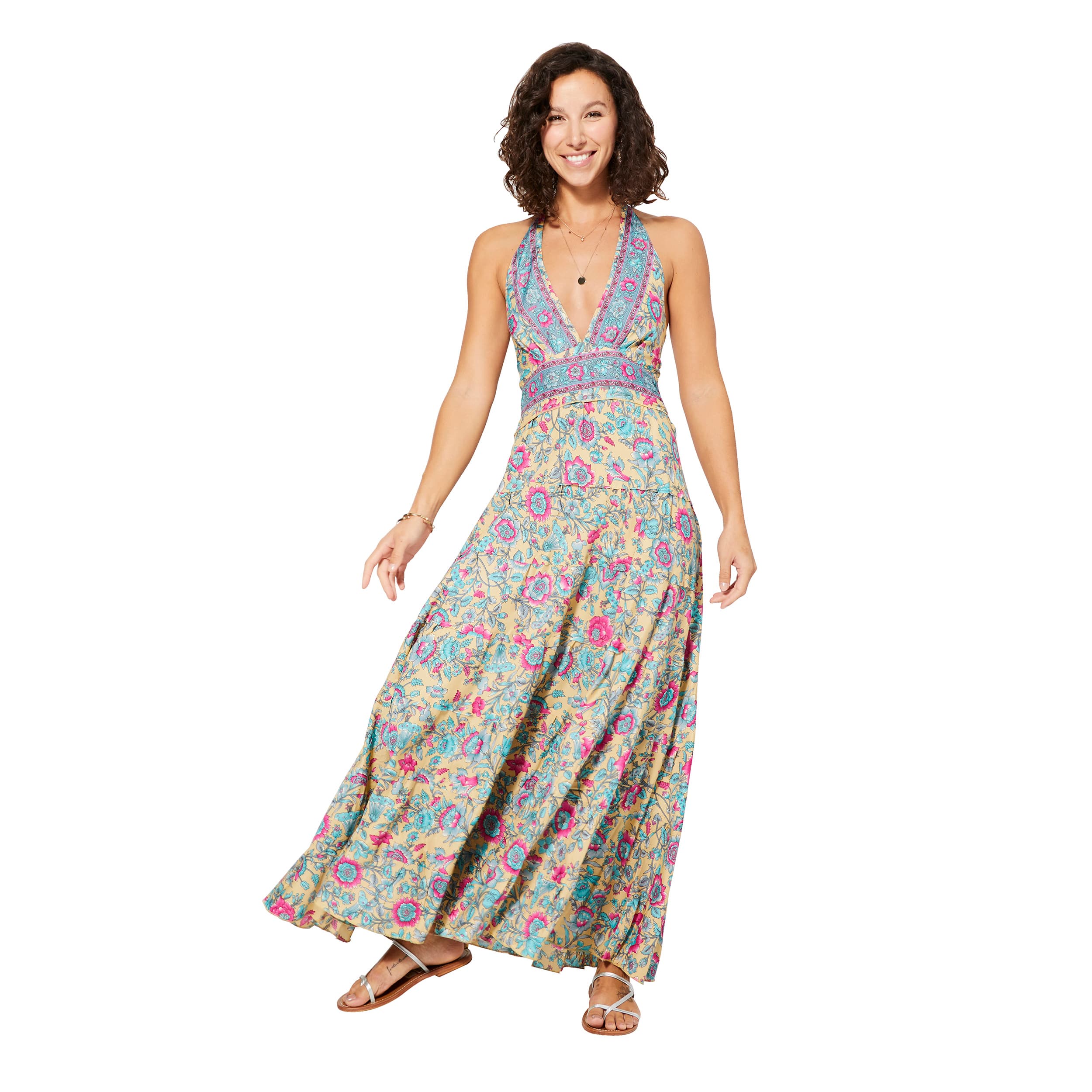 Robe été longue sans manches Debdan - 100% polyester - Akoustik Online