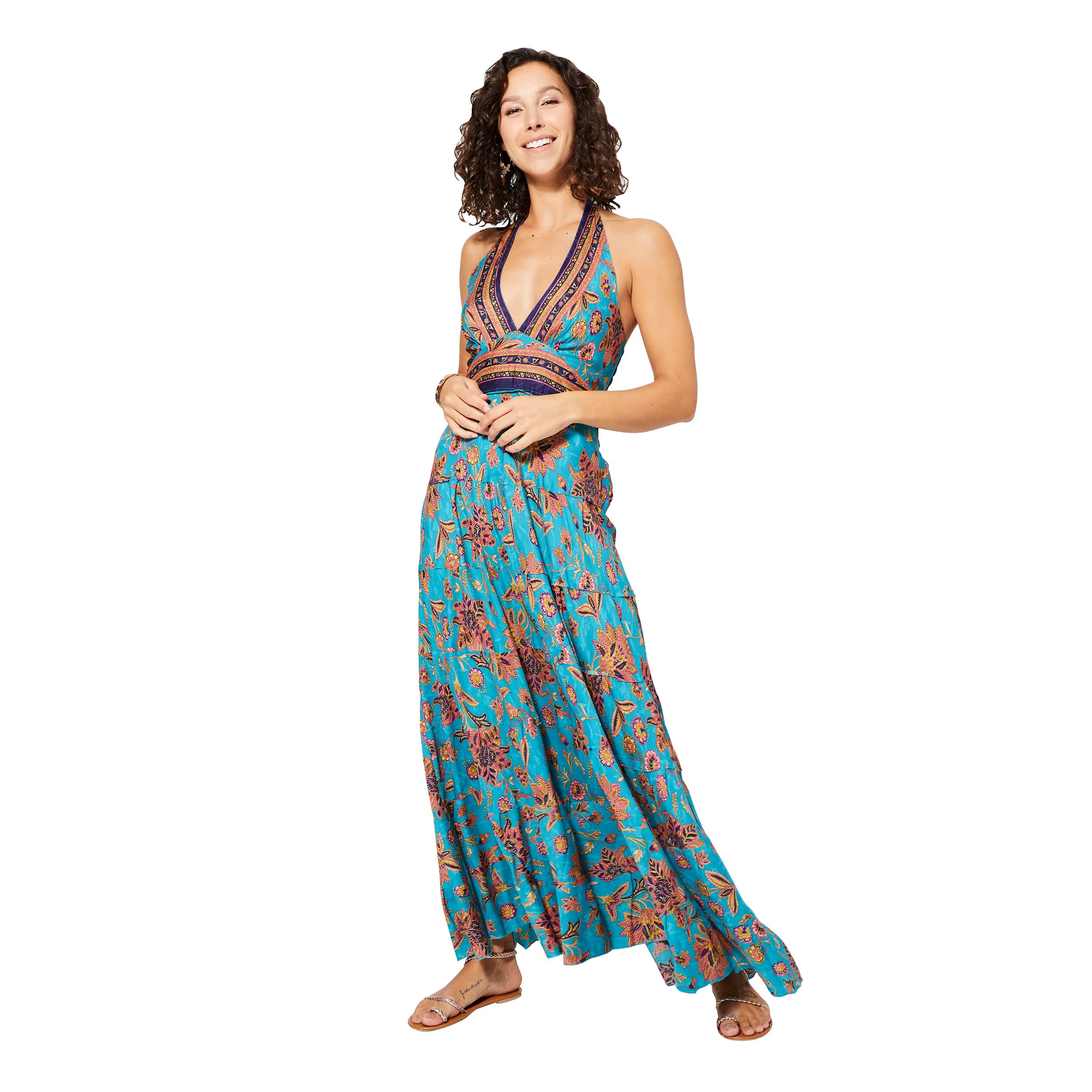 Robe été longue sans manches Ildikó - 100% polyester - Akoustik Online