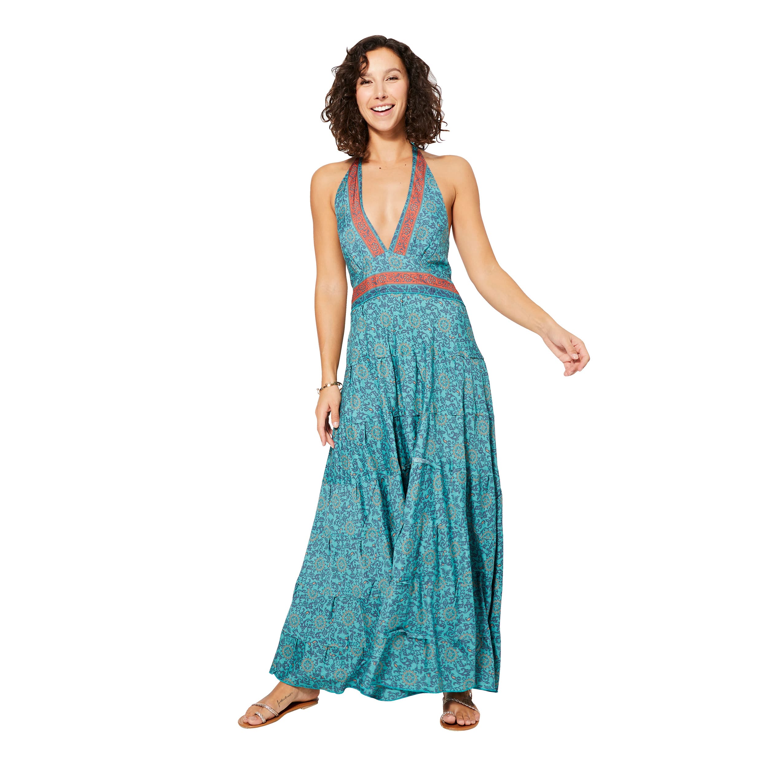 Robe été longue sans manches Chucho - 100% polyester - Akoustik Online