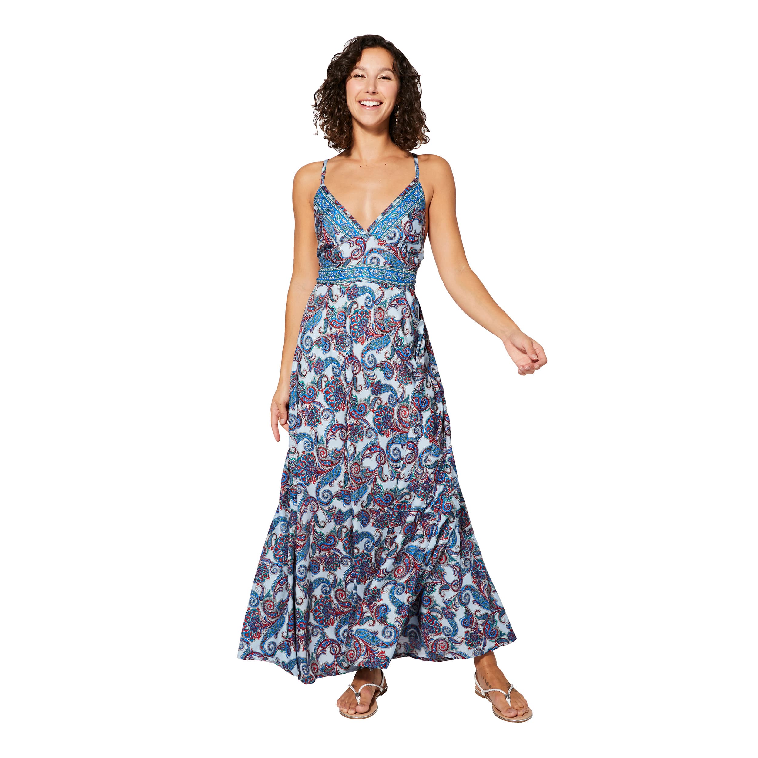 Robe été longue sans manches Leachlainn - Akoustik Online