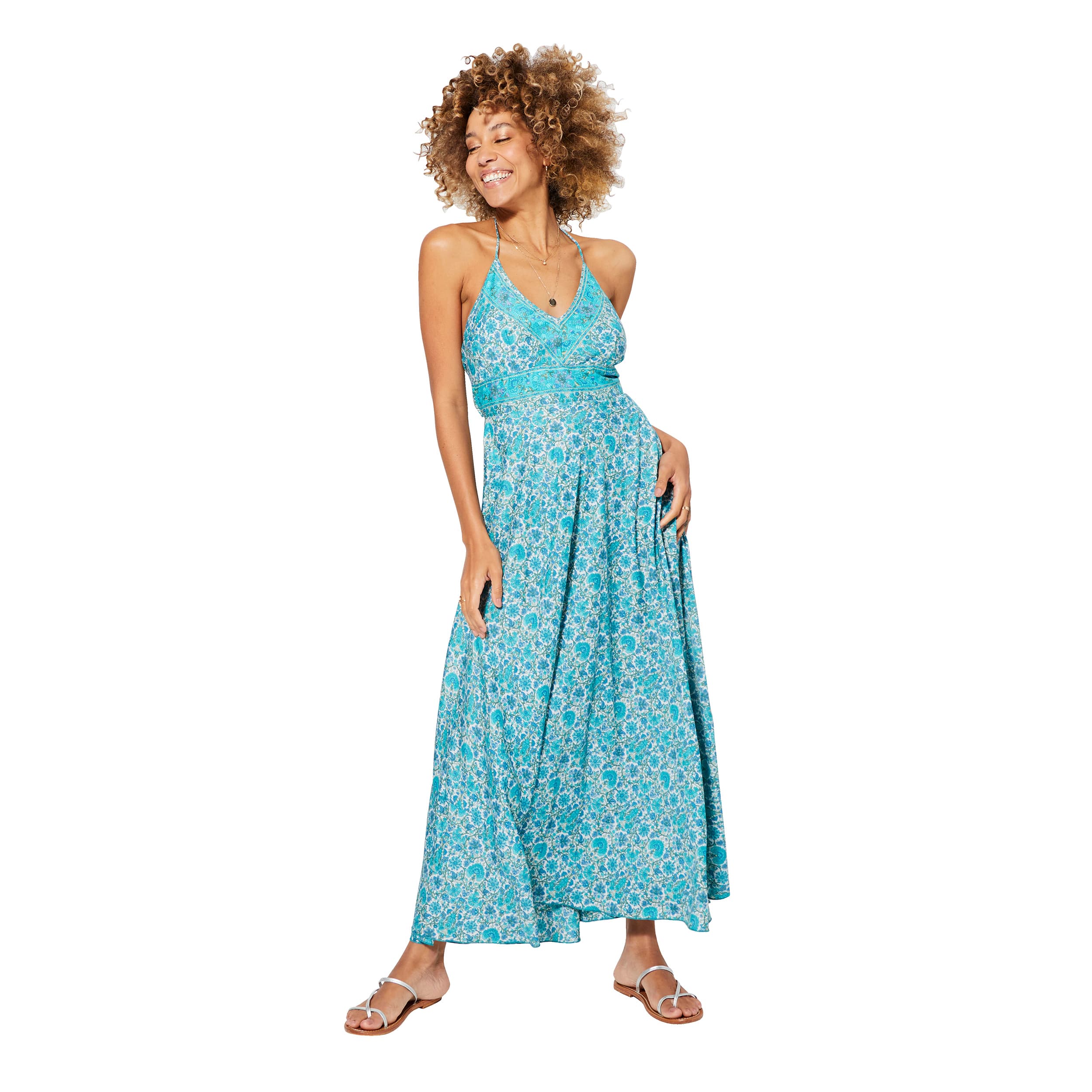 Robe été longue sans manches Aphrodisia - Akoustik Online