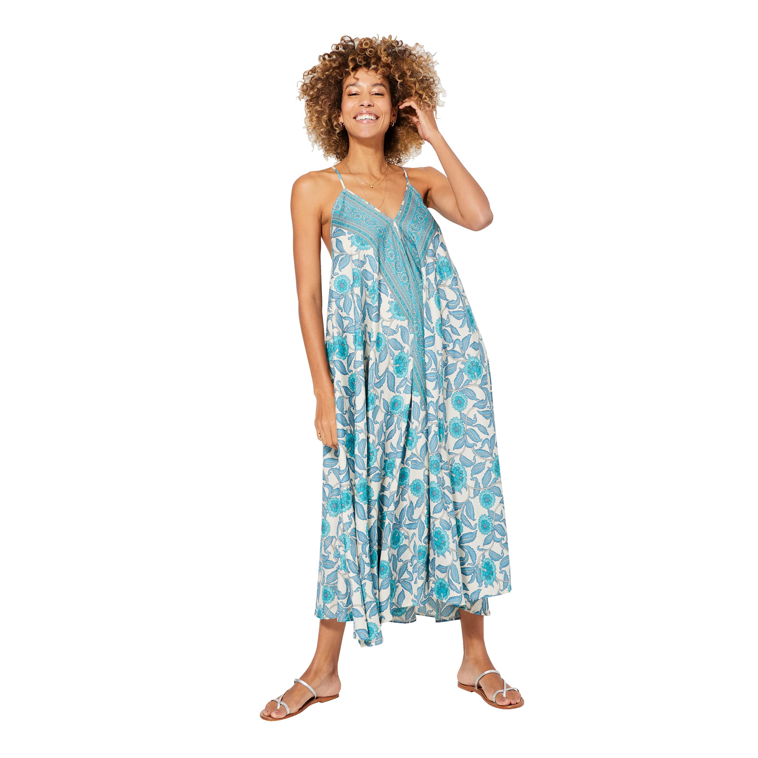 Robe été longue sans manches Nguyet - 100% polyester - Akoustik Online