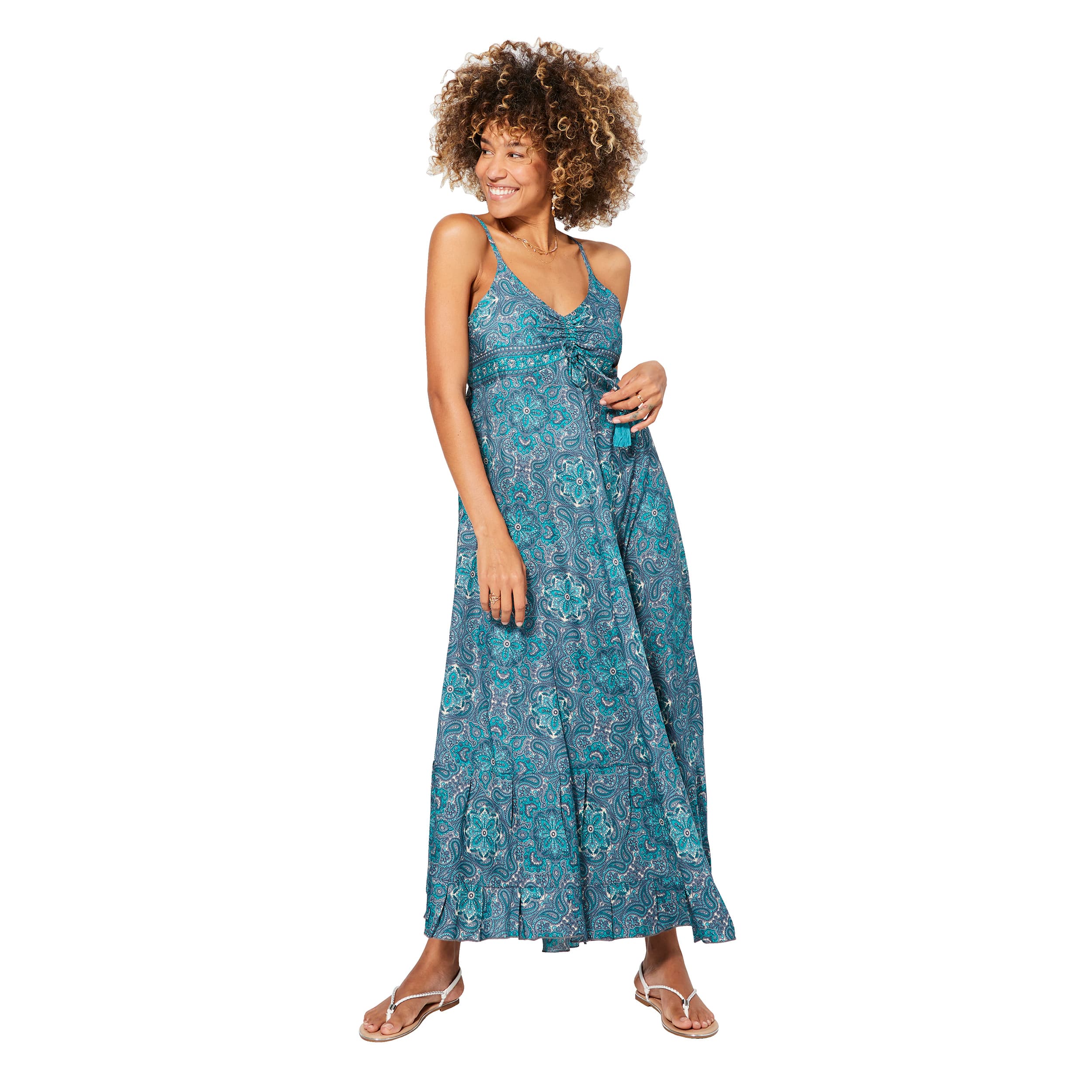 Robe été longue sans manches Aquila - 100% polyester - Akoustik Online