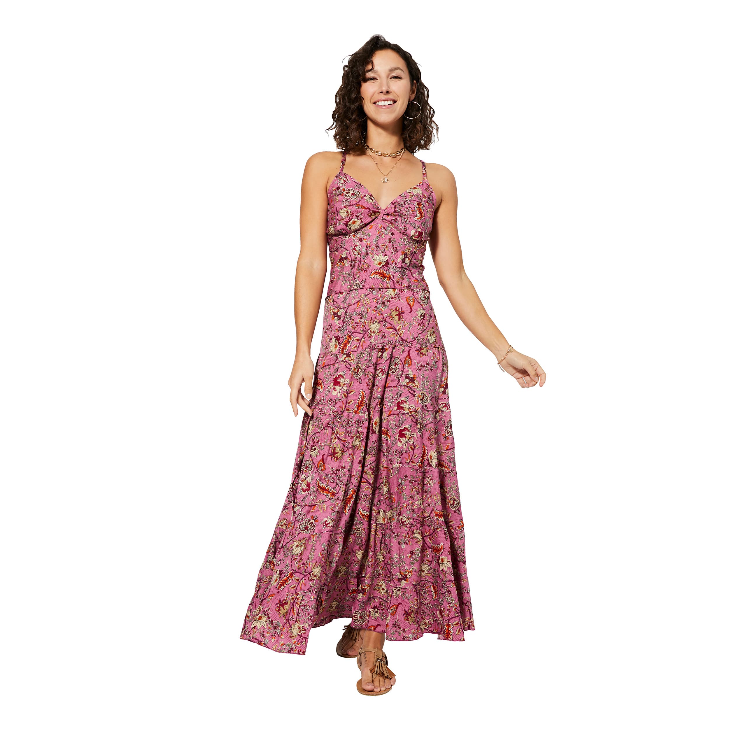 Robe été longue sans manches Amrit - 100% polyester - Akoustik Online