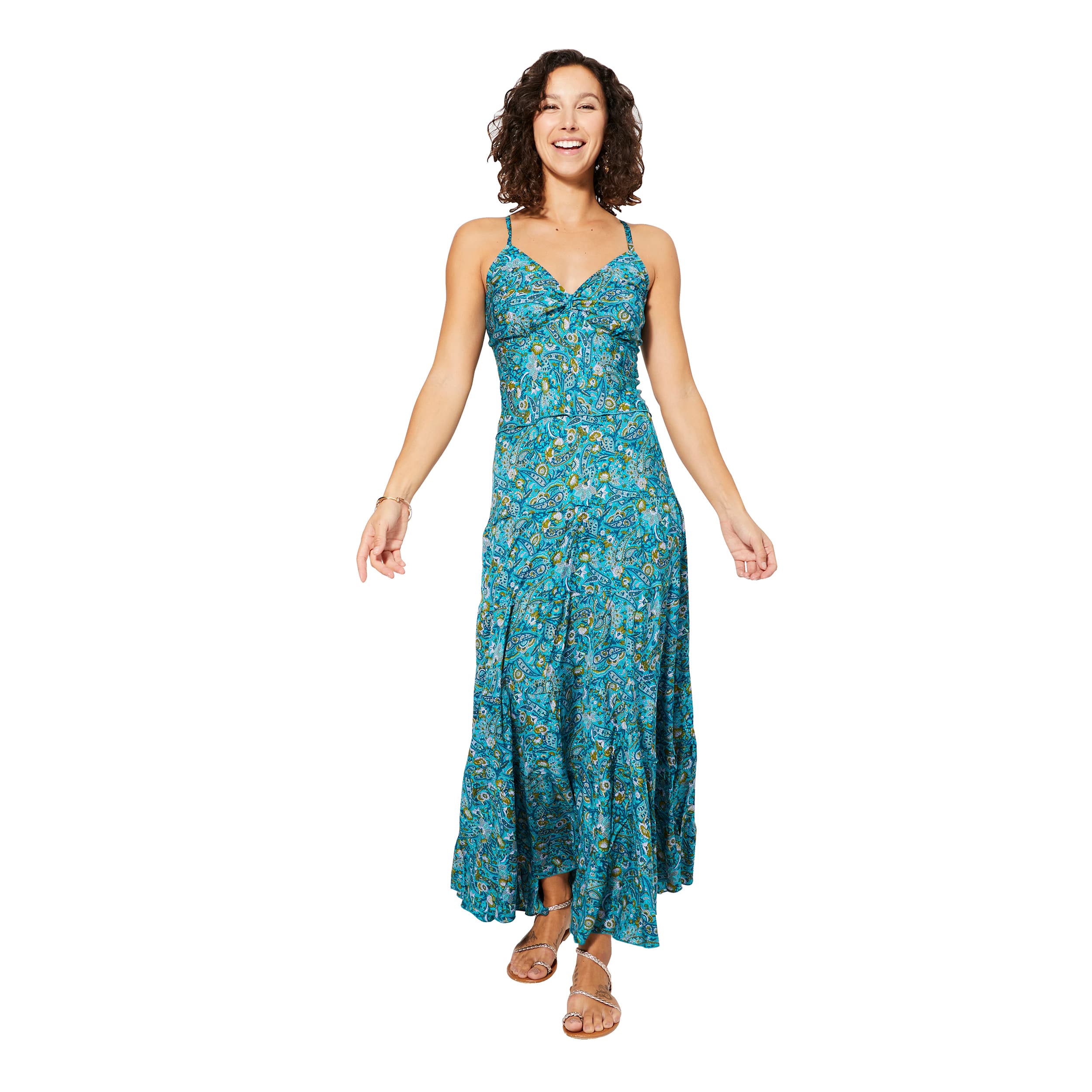 Robe été longue sans manches Ercole - 100% polyester - Akoustik Online