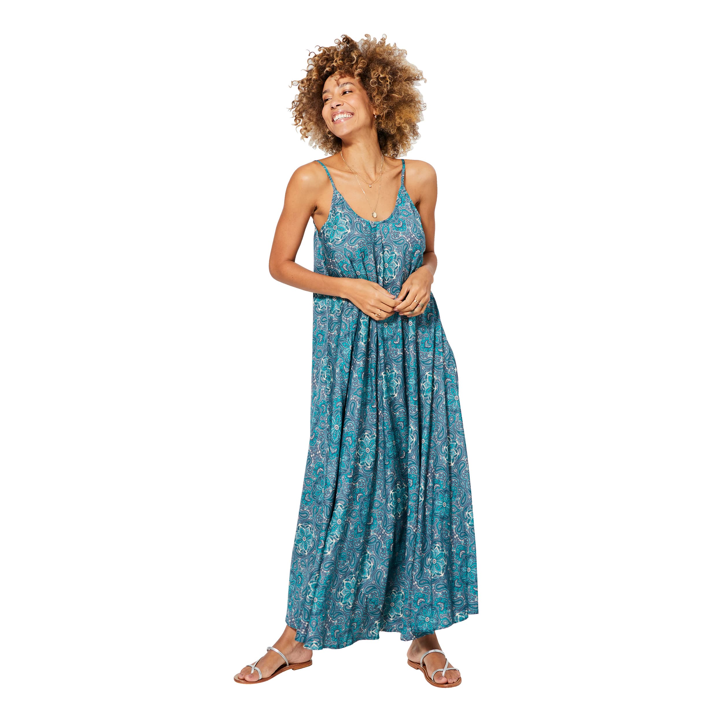 Robe été longue sans manches Kiarra - 100% polyester - Akoustik Online
