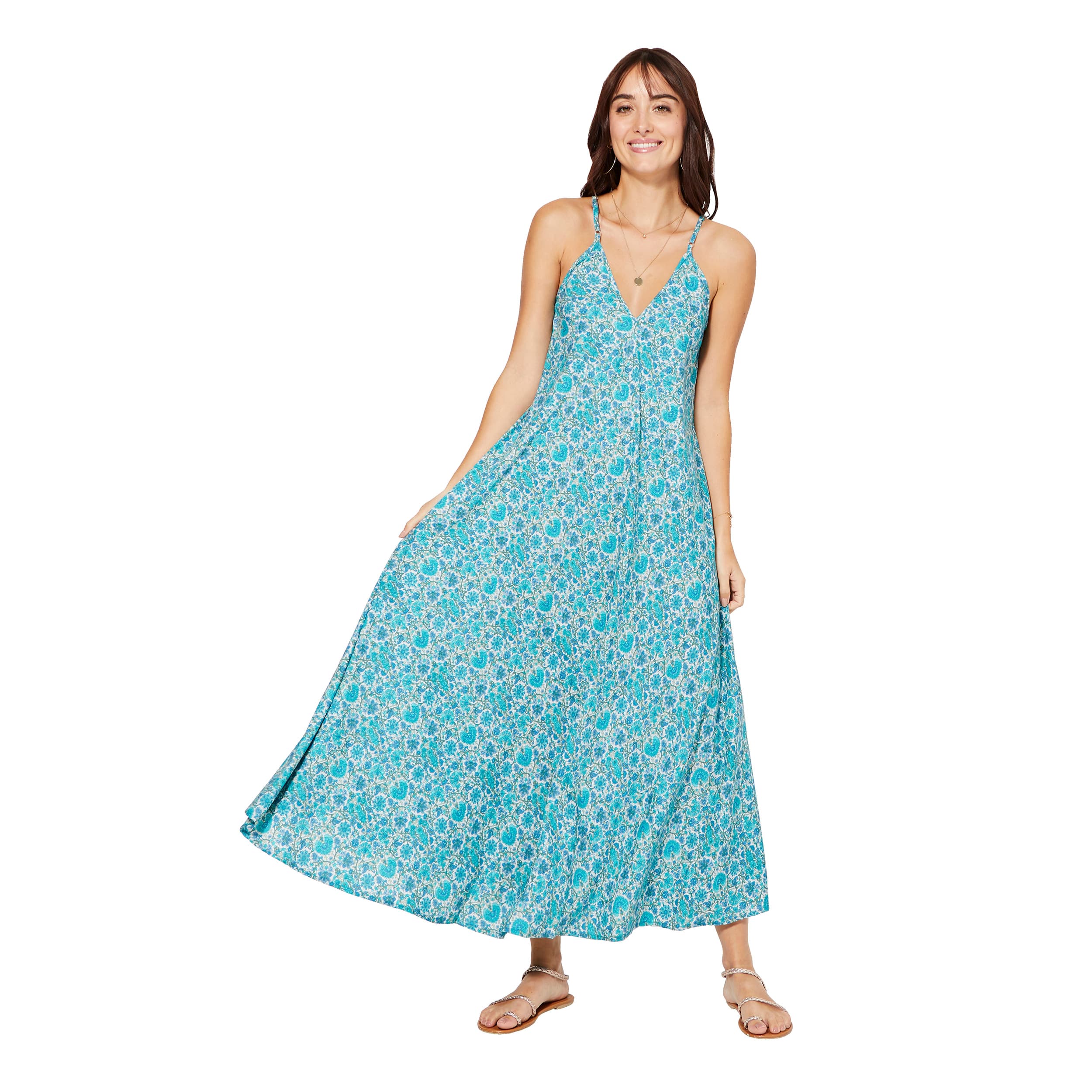Robe été longue sans manches Eileen - 100% polyester - Akoustik Online