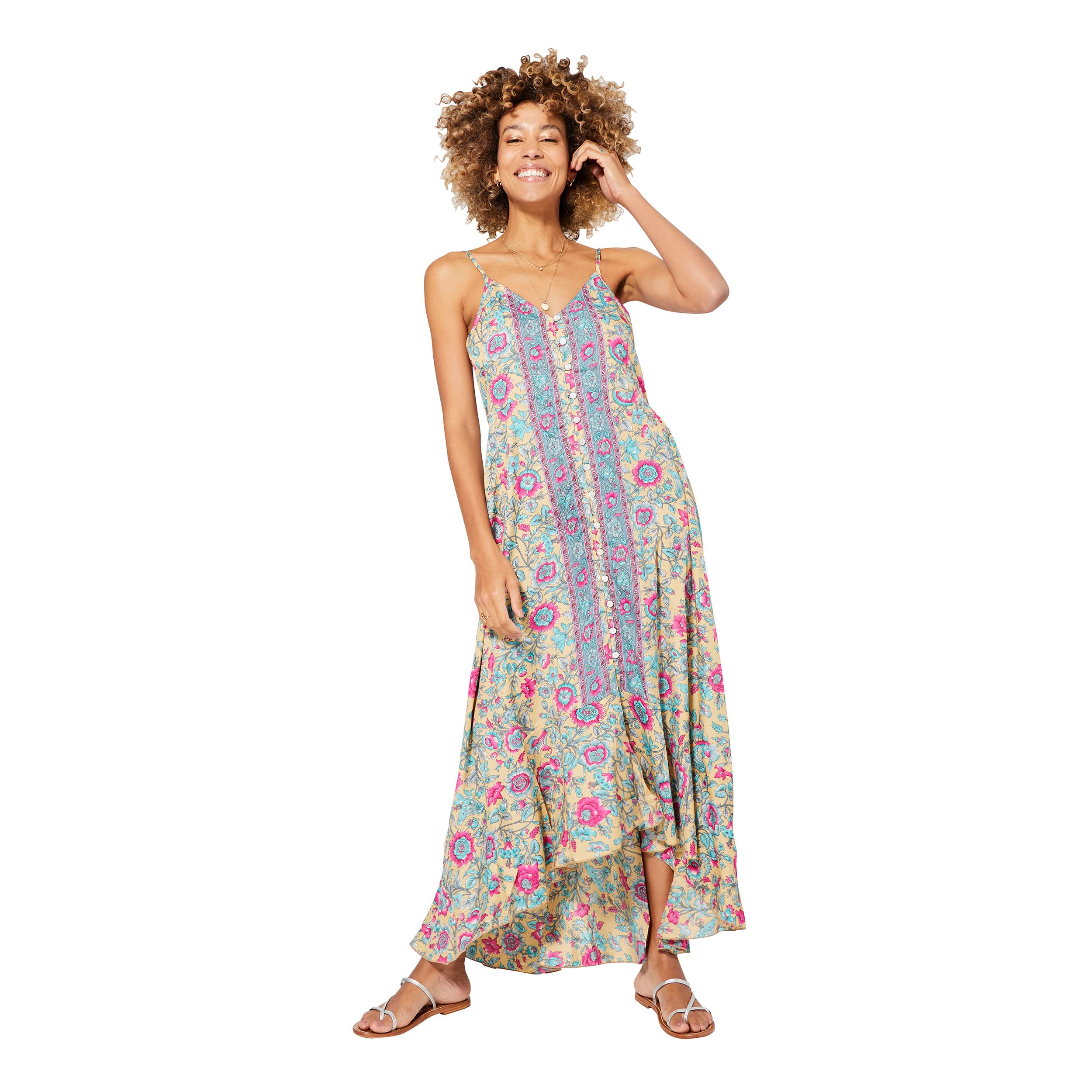 Robe été high-low sans manches Cunégonde - Akoustik Online