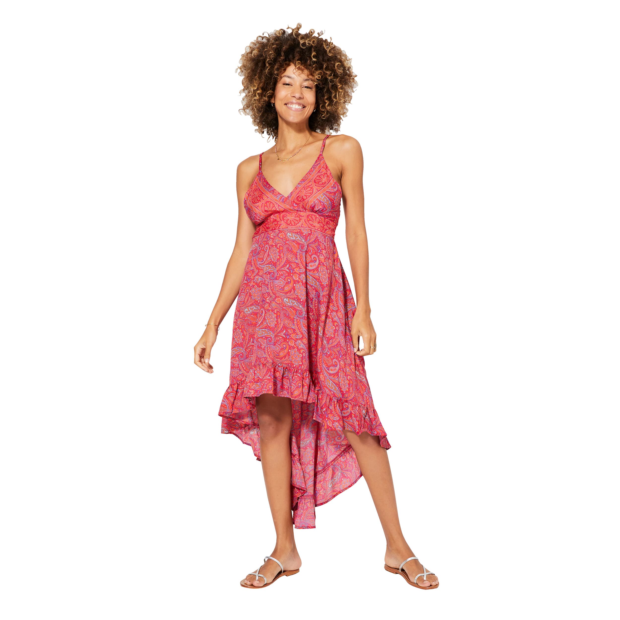 Robe été high-low sans manches Mihammad - Akoustik Online