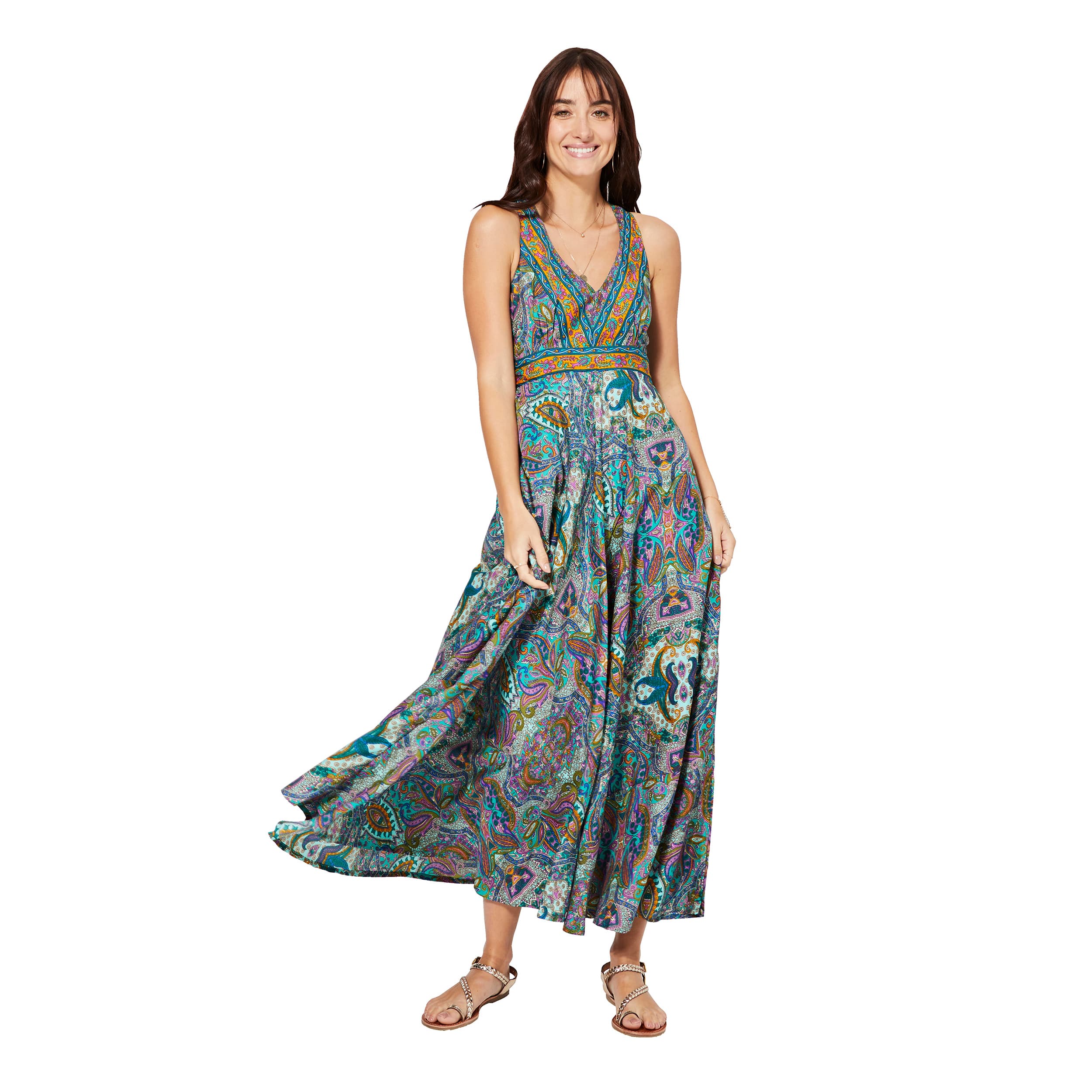 Robe été longue sans manches Klavdiya - Akoustik Online