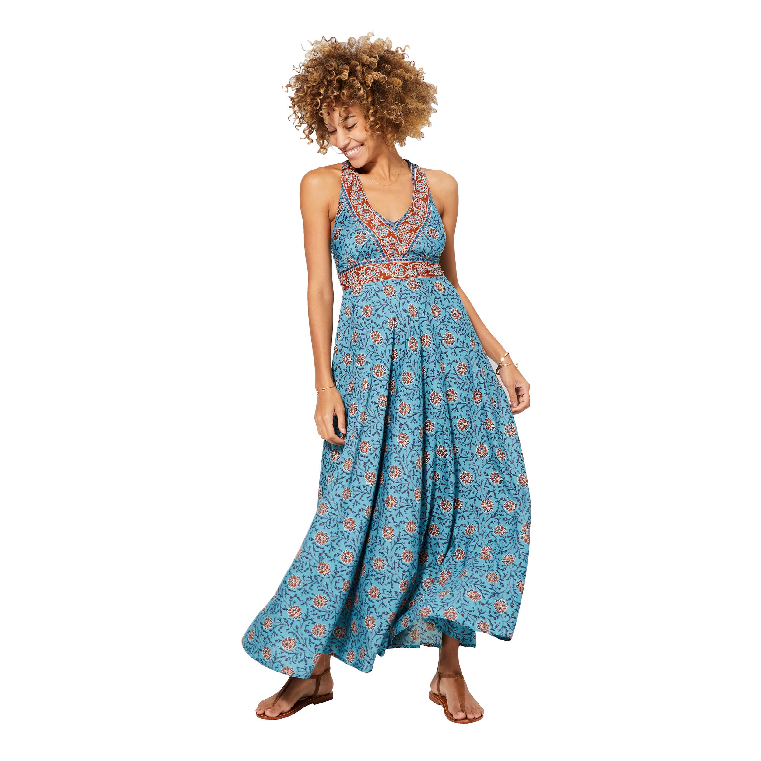 Robe été longue sans manches Grizel - 100% polyester - Akoustik Online