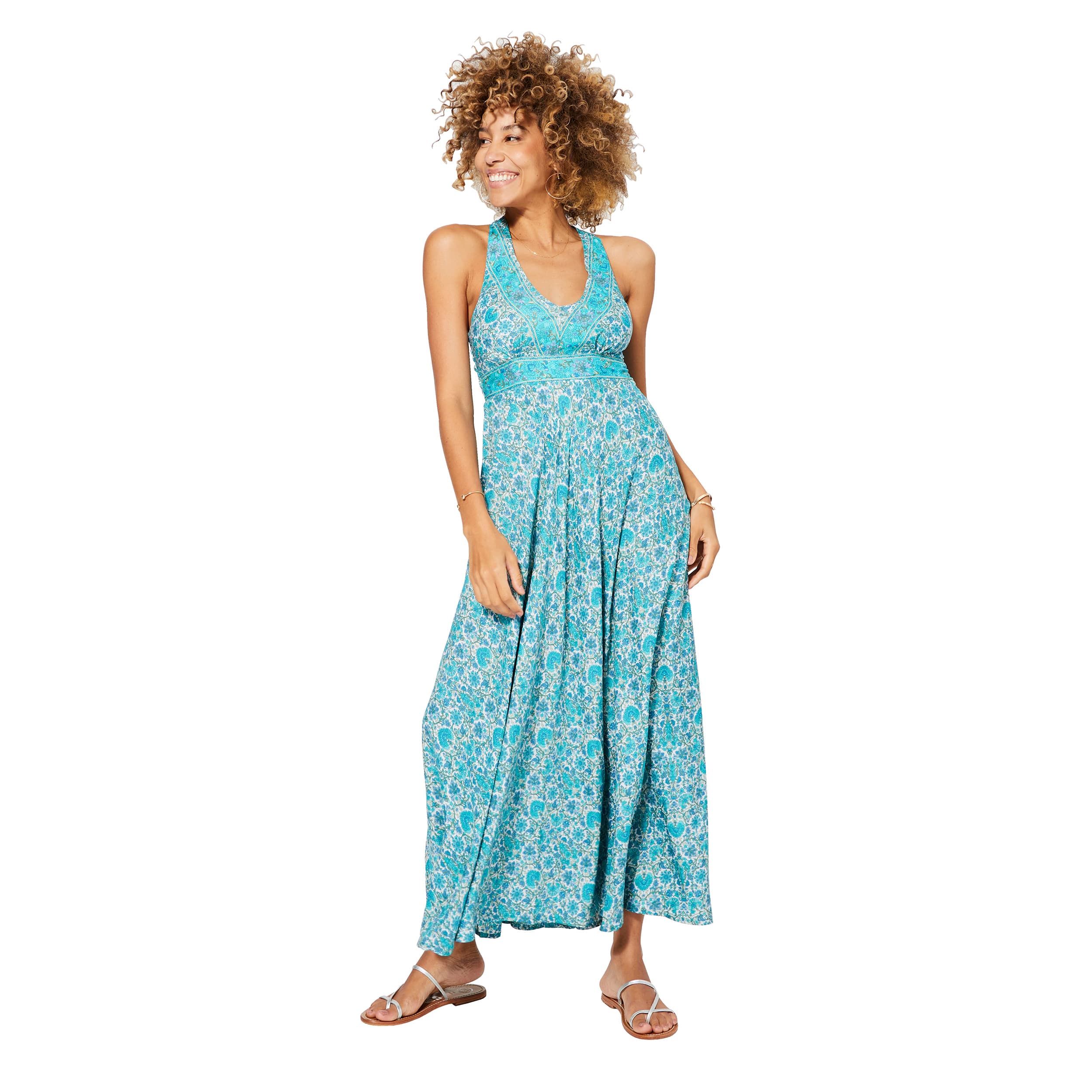 Robe été longue sans manches Arkadi - 100% polyester - Akoustik Online