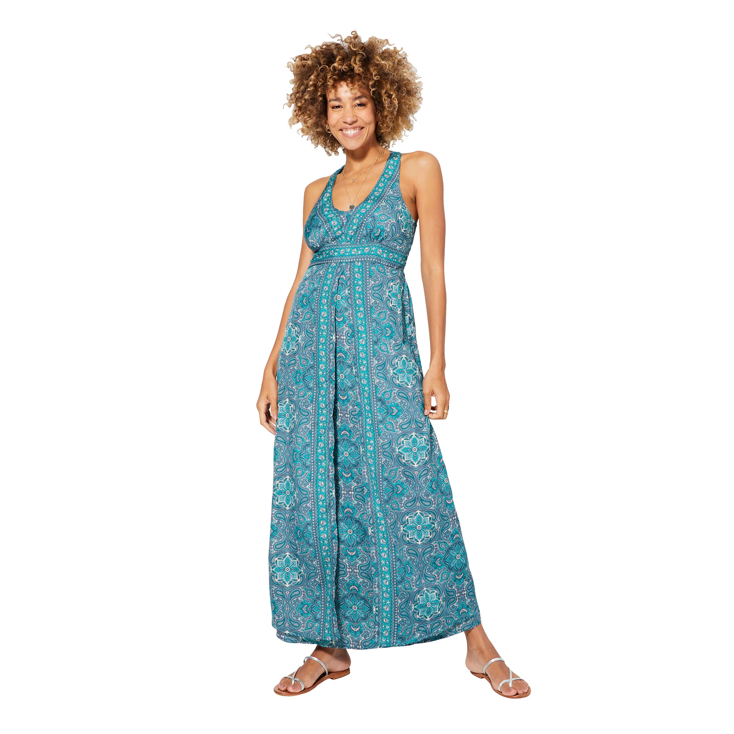 Robe été longue sans manches Arlene - 100% polyester - Akoustik Online